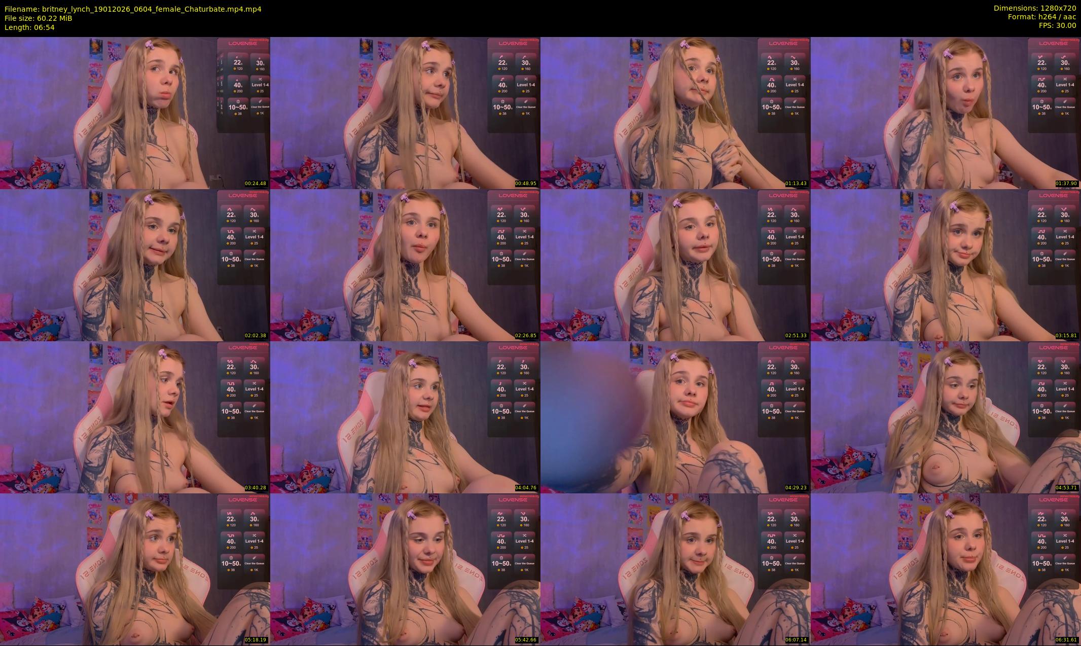 britney_lynch — 7 minute Chaturbate female cam show recording, 720p, Jan 19, 2026