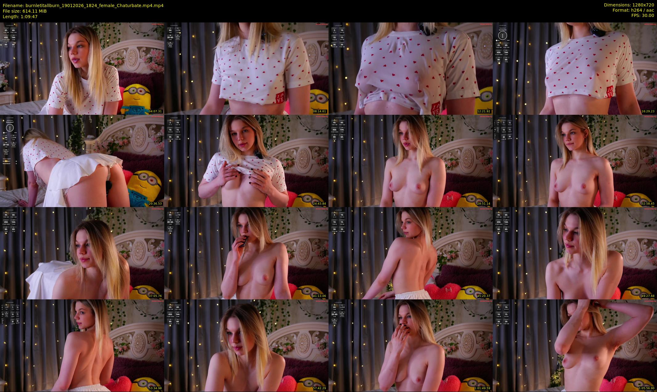 burnletitallburn — 70 minute Chaturbate female cam show recording, 720p, Jan 19, 2026