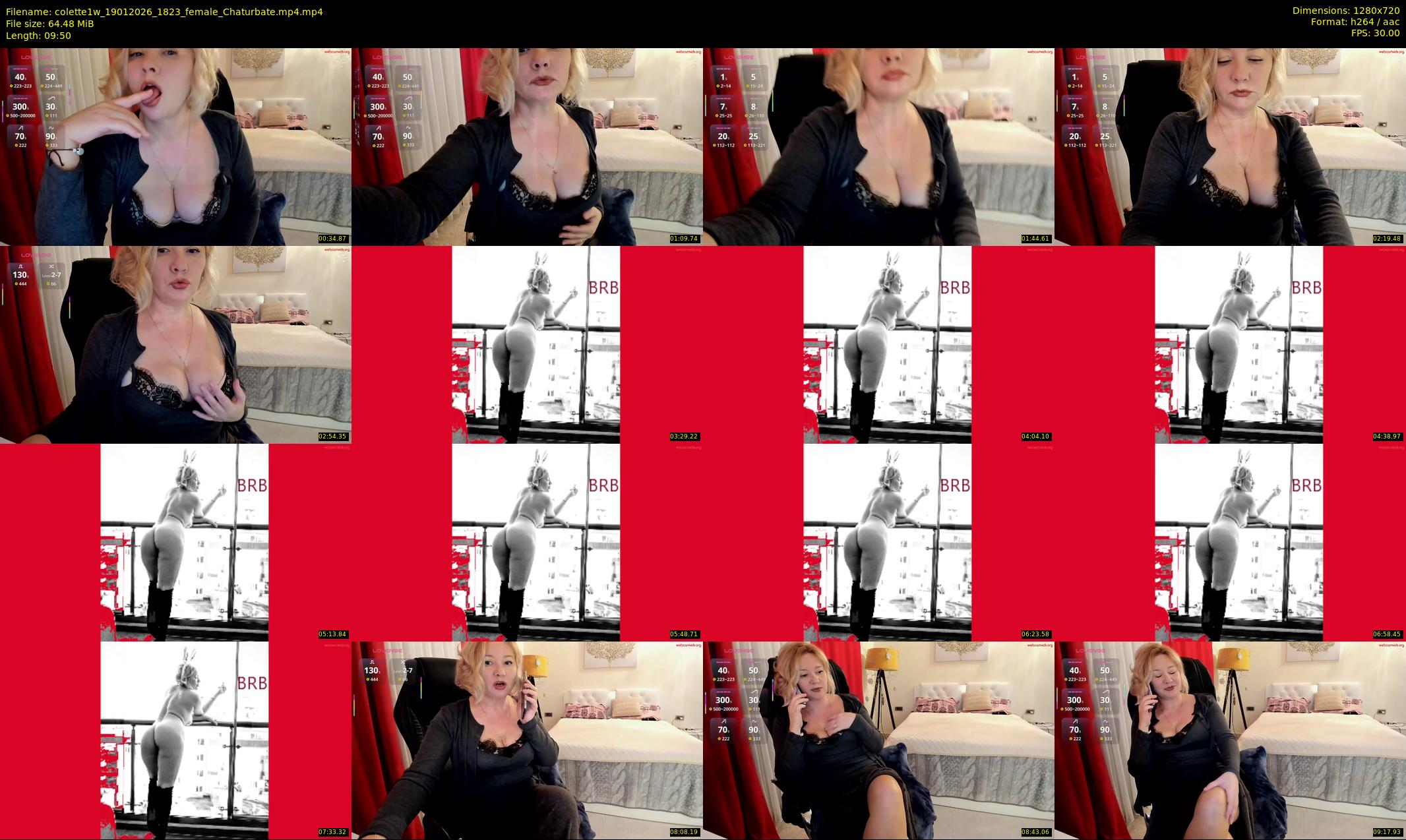 colette1w — 10 minute Chaturbate female cam show recording, 720p, Jan 19, 2026