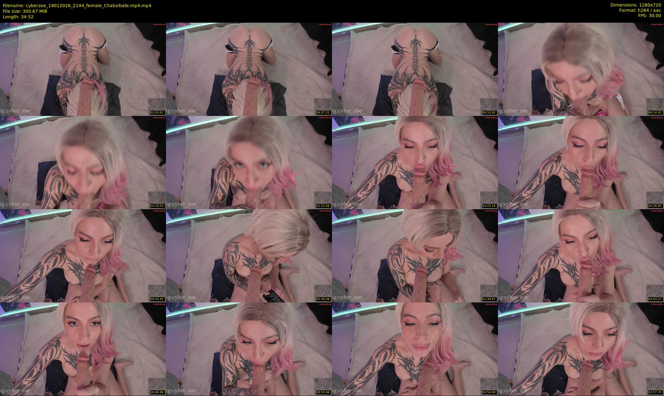 cyberzoe — 35 minute Chaturbate female cam show recording, 720p, Jan 19, 2026