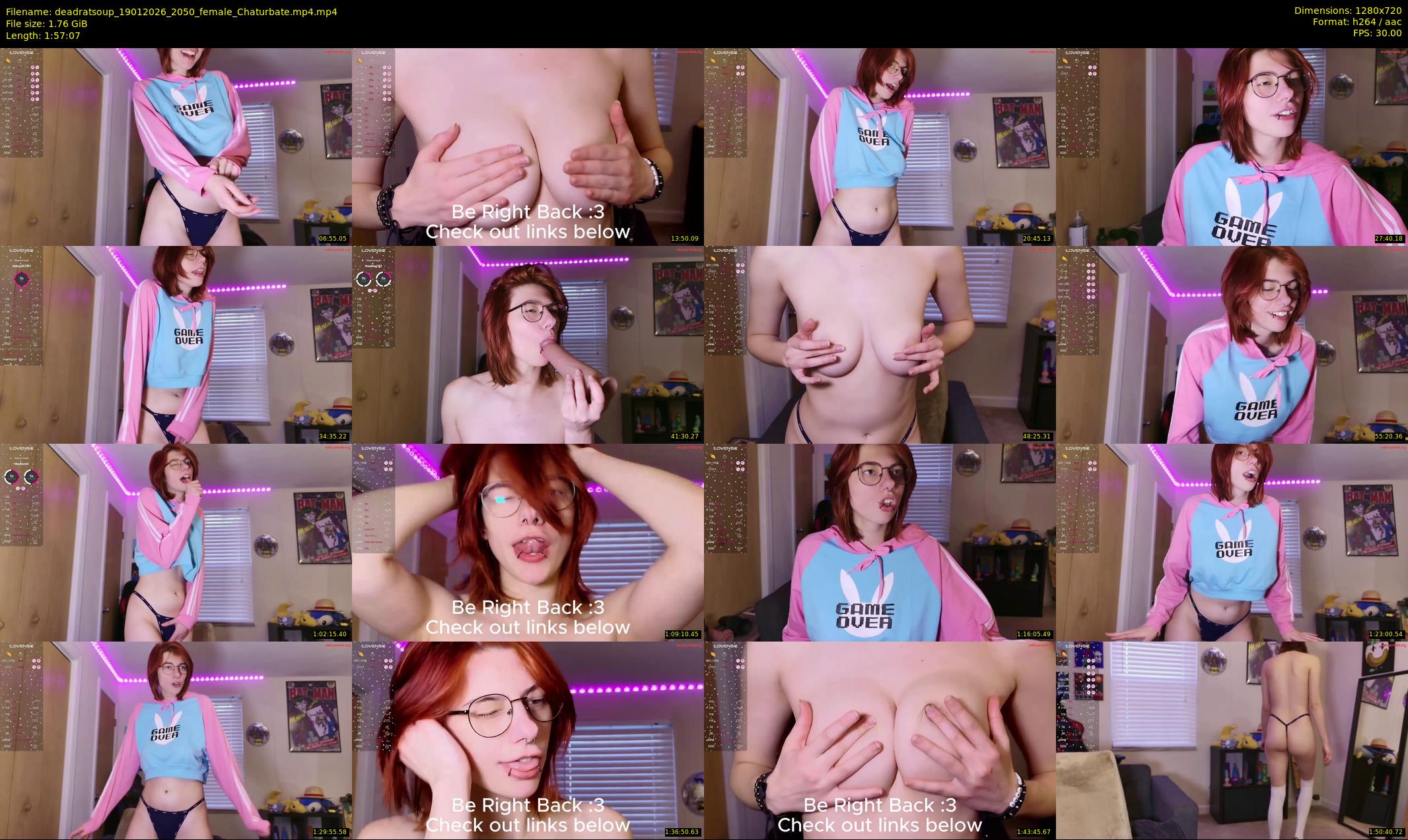 deadratsoup — 118 minute Chaturbate female cam show recording, 720p, Jan 19, 2026