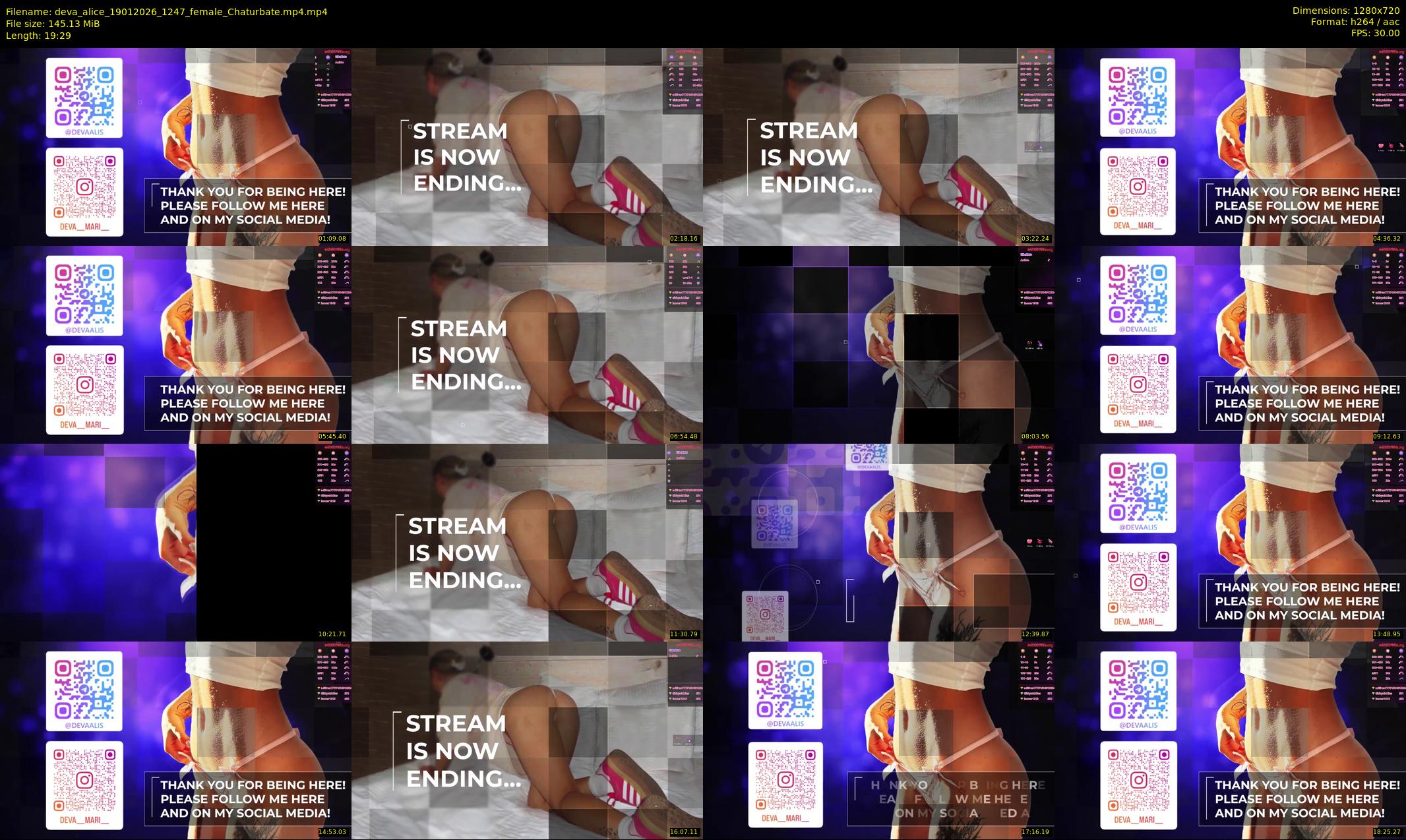 deva_alice — 20 minute Chaturbate female cam show recording, 720p, Jan 19, 2026
