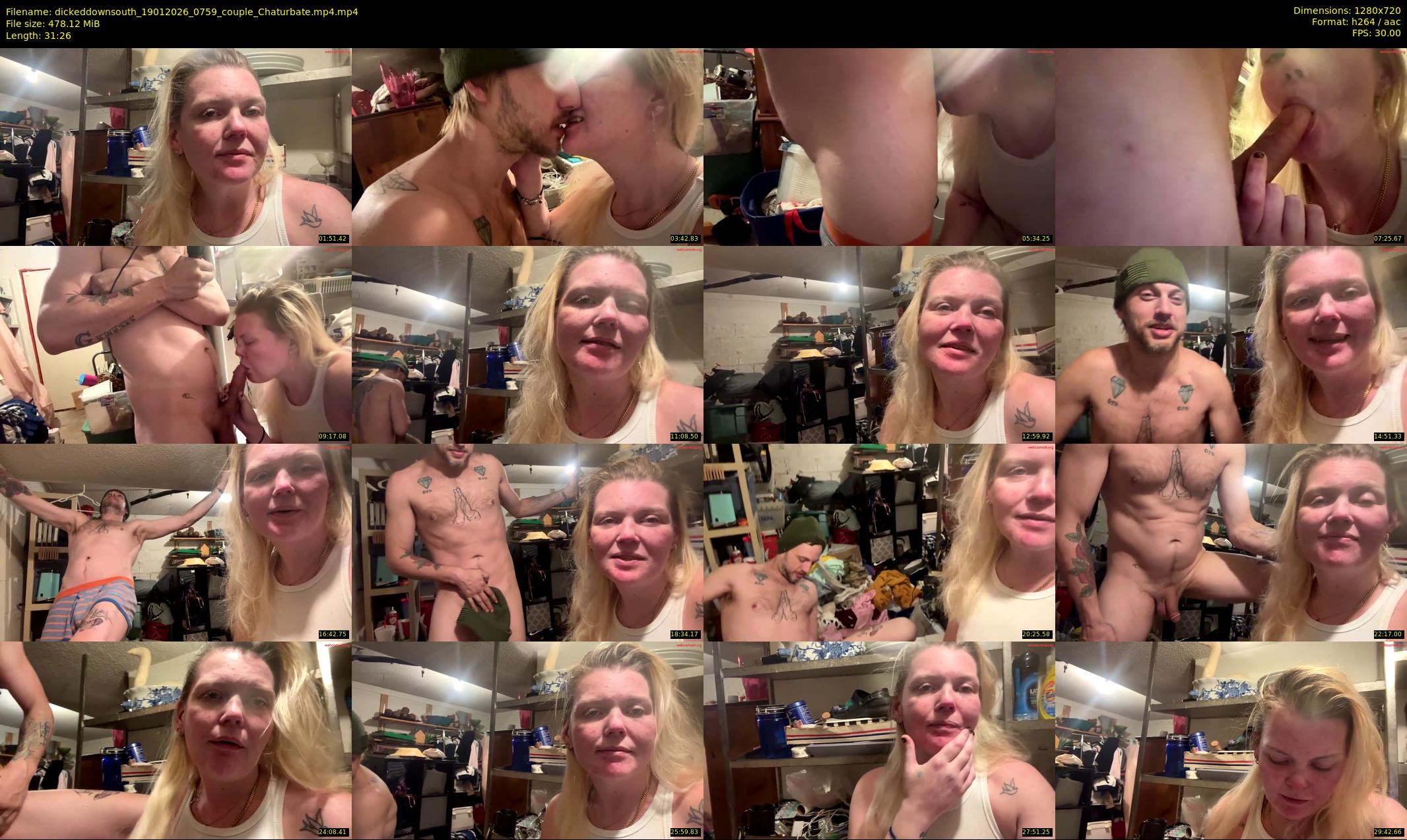 dickeddownsouth — 32 minute Chaturbate couple cam show recording, 720p, Jan 19, 2026