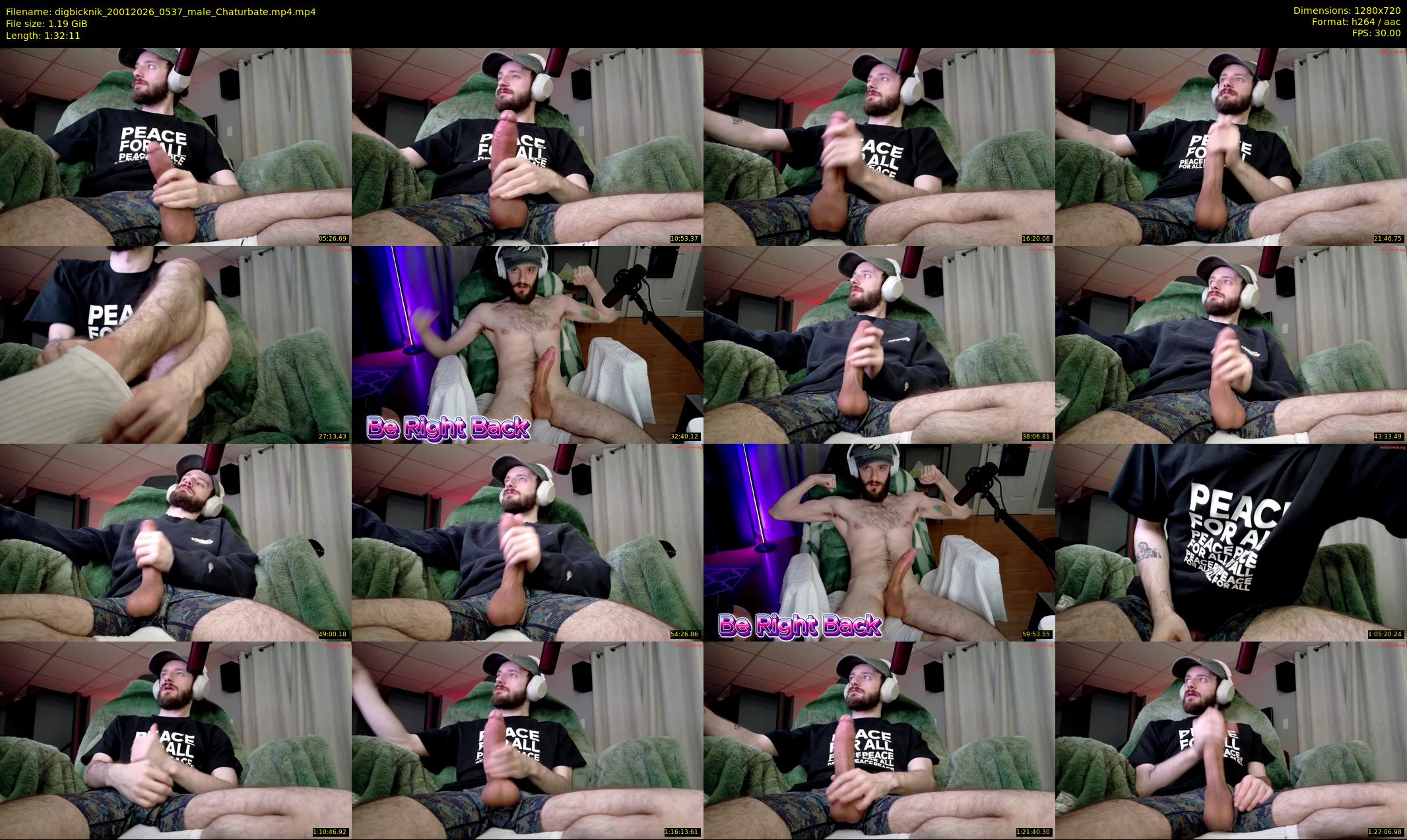 digbicknik — 93 minute Chaturbate male cam show recording, 720p, Jan 20, 2026