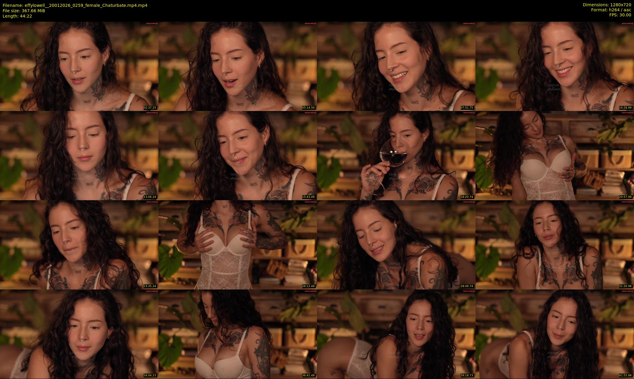 effylowell_ — 45 minute Chaturbate female cam show recording, 720p, Jan 20, 2026