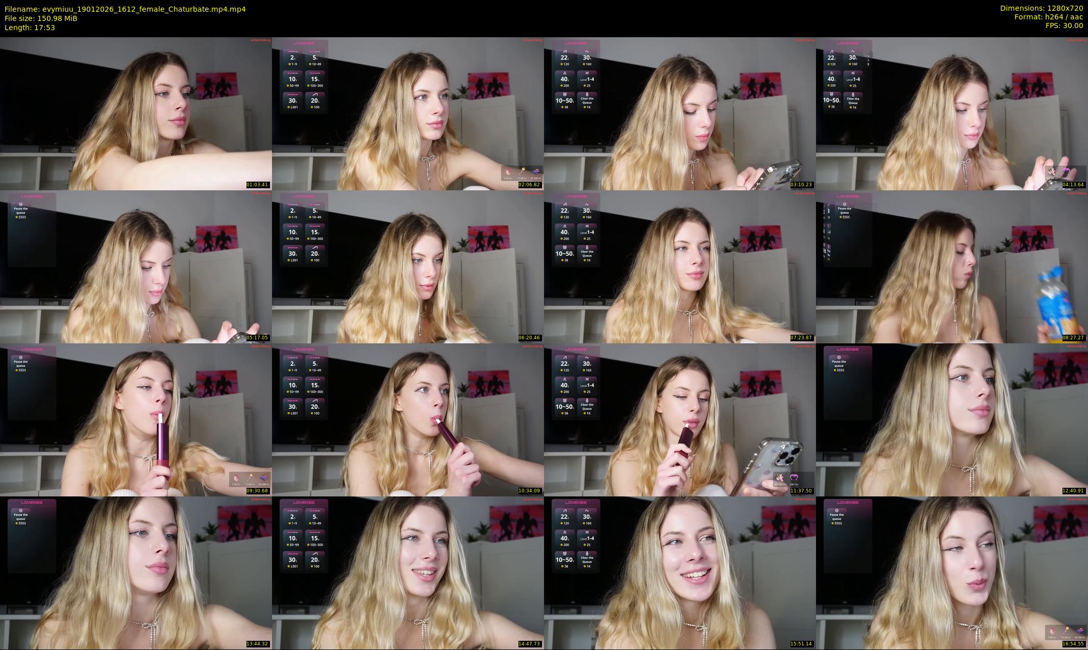 evymiuu — 18 minute Chaturbate female cam show recording, 720p, Jan 19, 2026