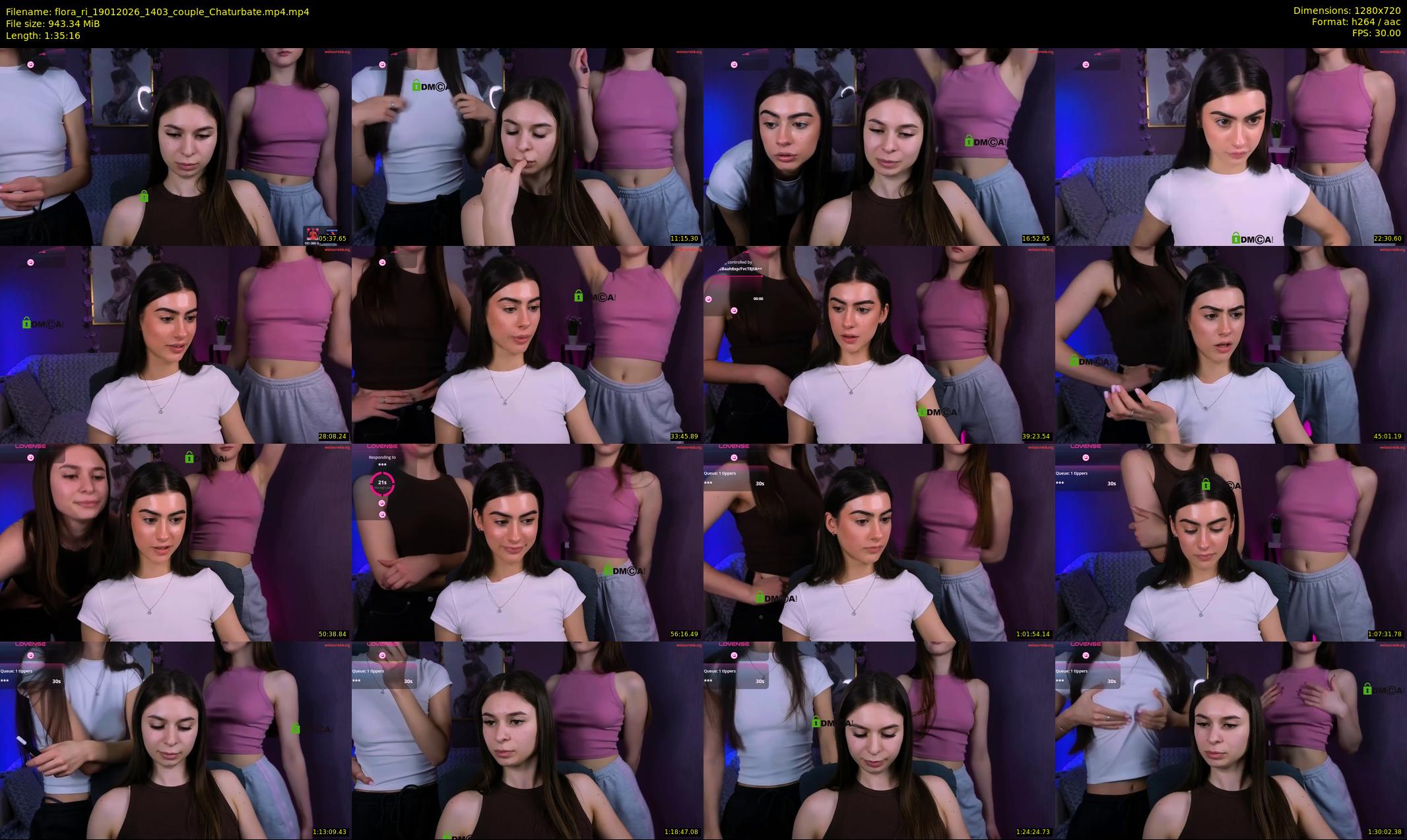 flora_ri — 96 minute Chaturbate female cam show recording, 720p, Jan 19, 2026