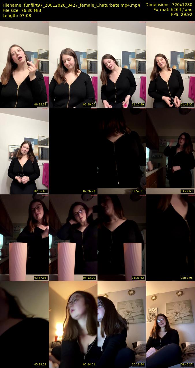 funflirt97 — 8 minute Chaturbate female cam show recording, 1080p, Jan 20, 2026