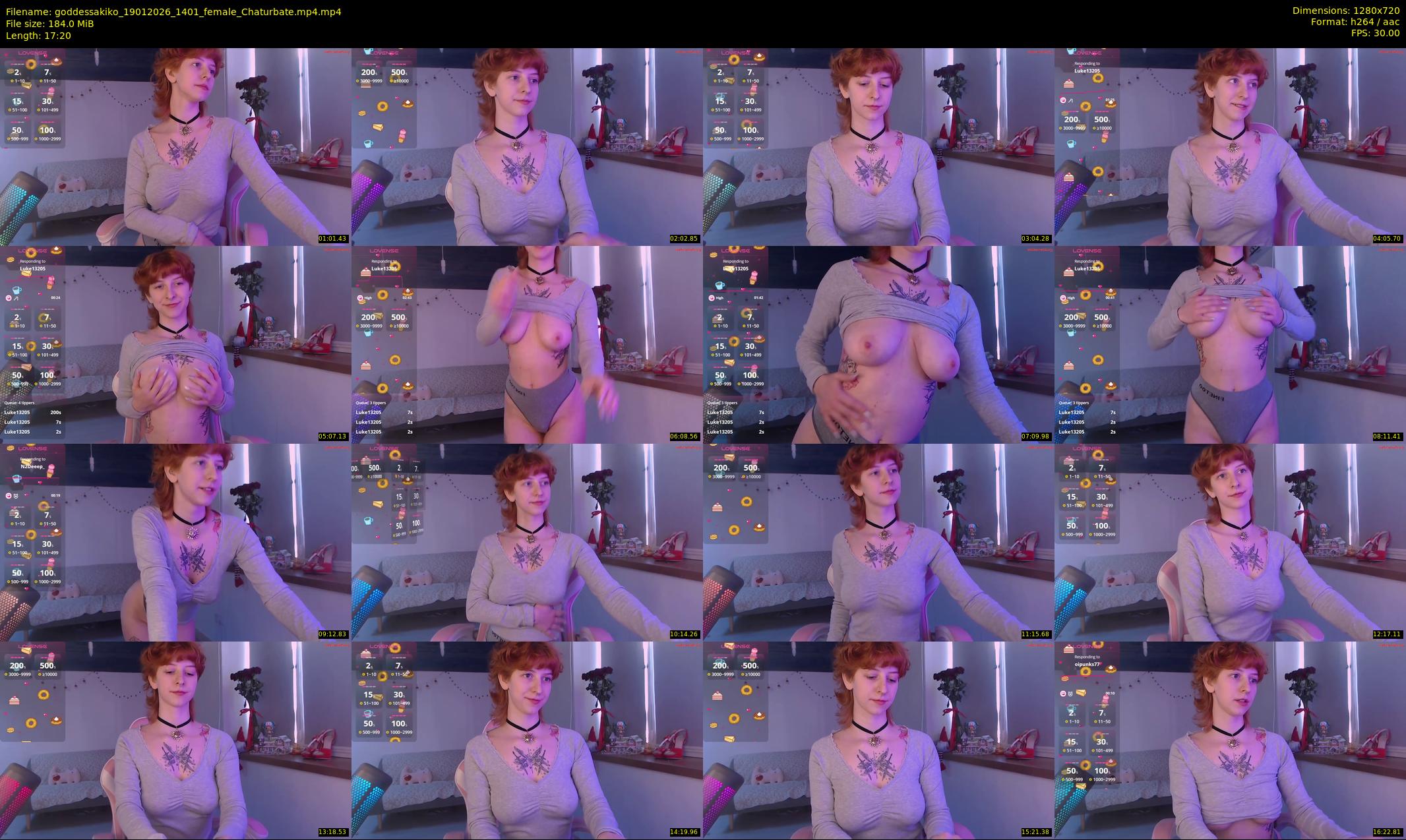 goddessakiko — 18 minute Chaturbate female cam show recording, 720p, Jan 19, 2026