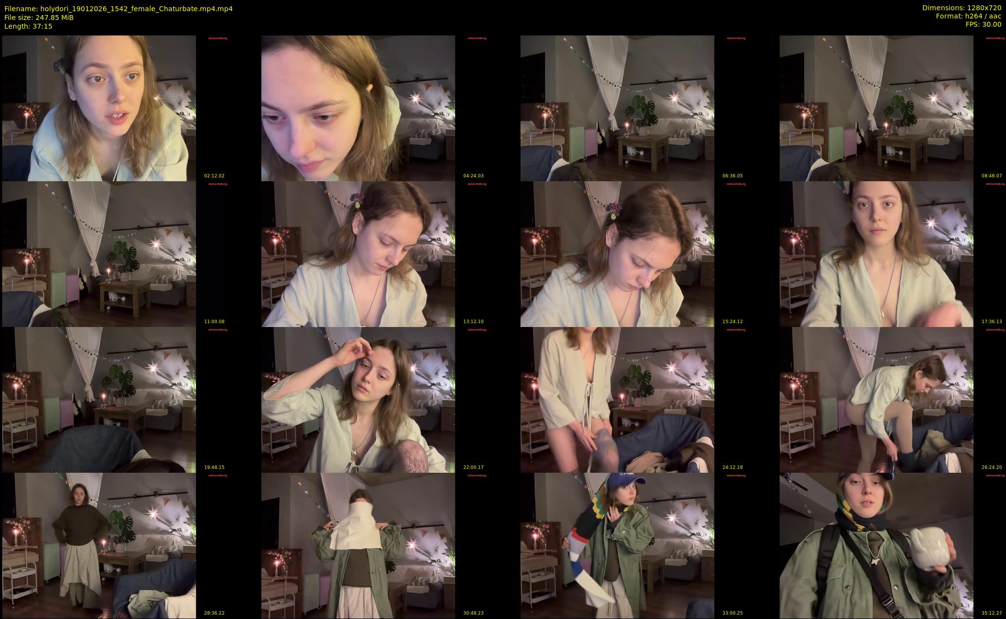 holydori — 38 minute Chaturbate female cam show recording, 720p, Jan 19, 2026