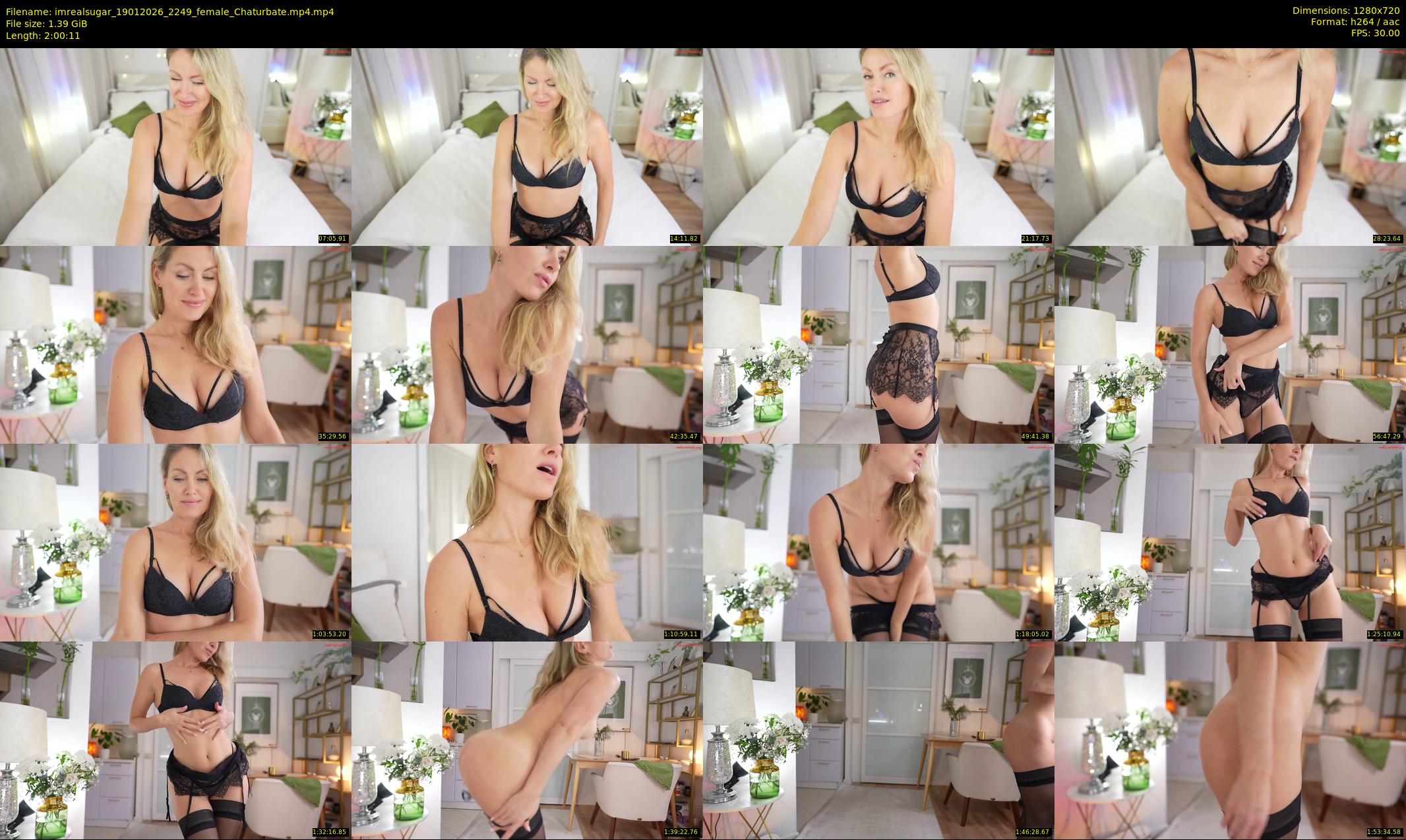 imrealsugar — 121 minute Chaturbate female cam show recording, 720p, Jan 19, 2026