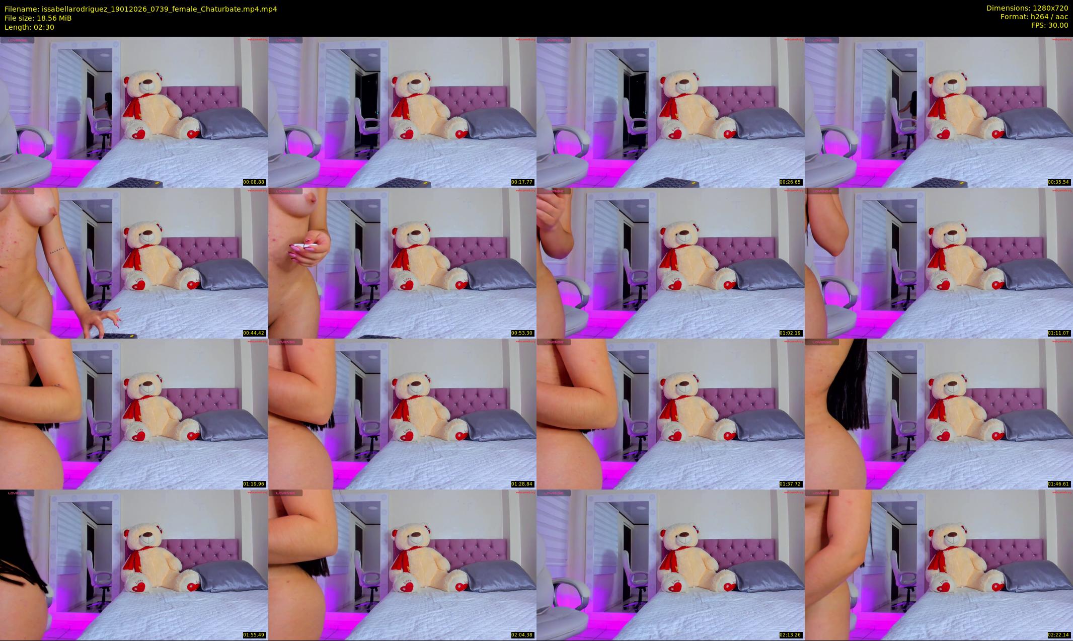 issabellarodriguez — 3 minute Chaturbate female cam show recording, 720p, Jan 19, 2026