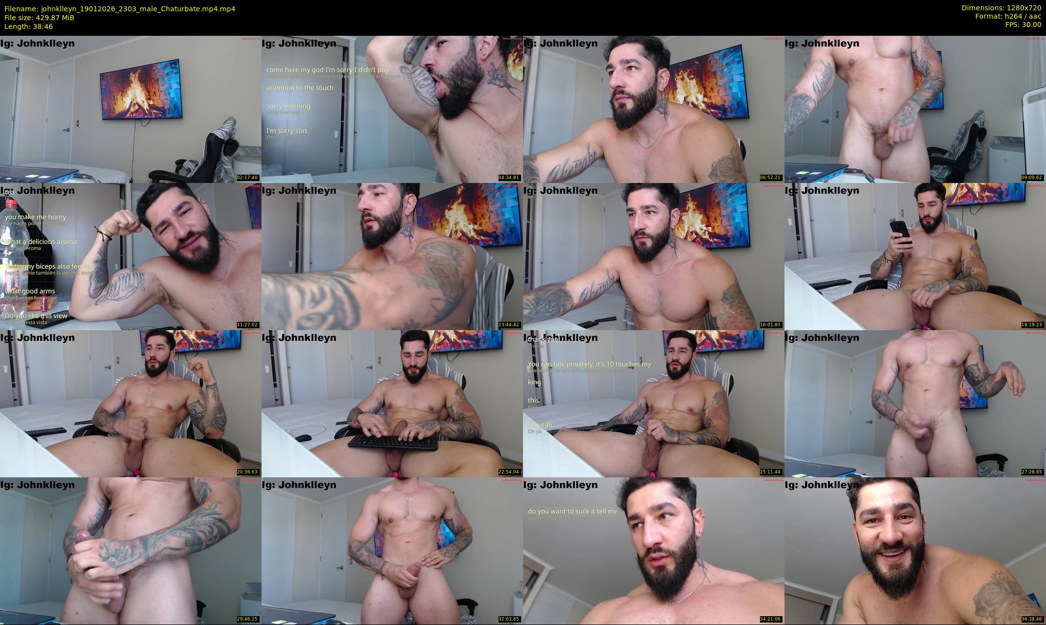 johnklleyn — 39 minute Chaturbate male cam show recording, 720p, Jan 19, 2026