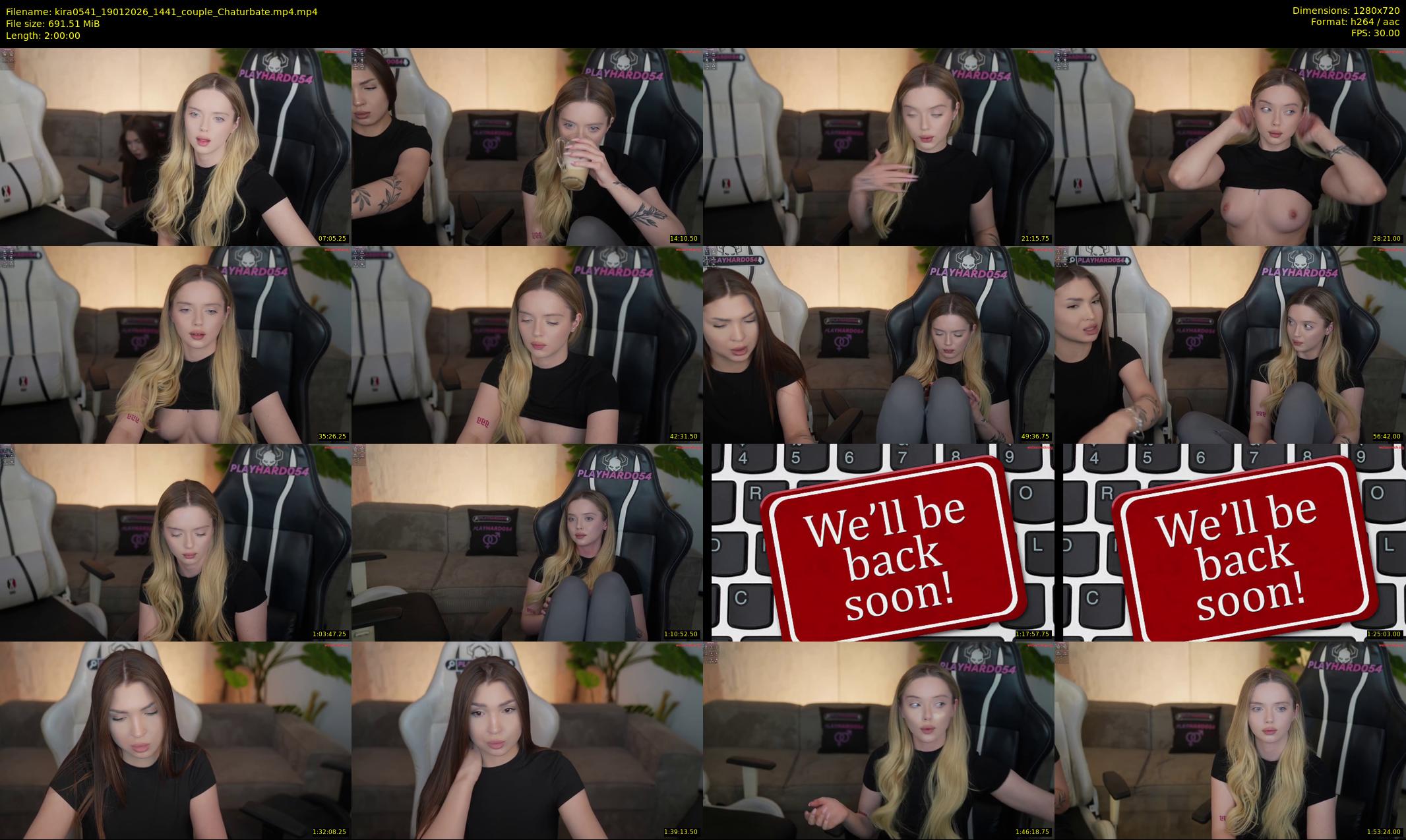 kira0541 — 120 minute Chaturbate couple cam show recording, 720p, Jan 19, 2026