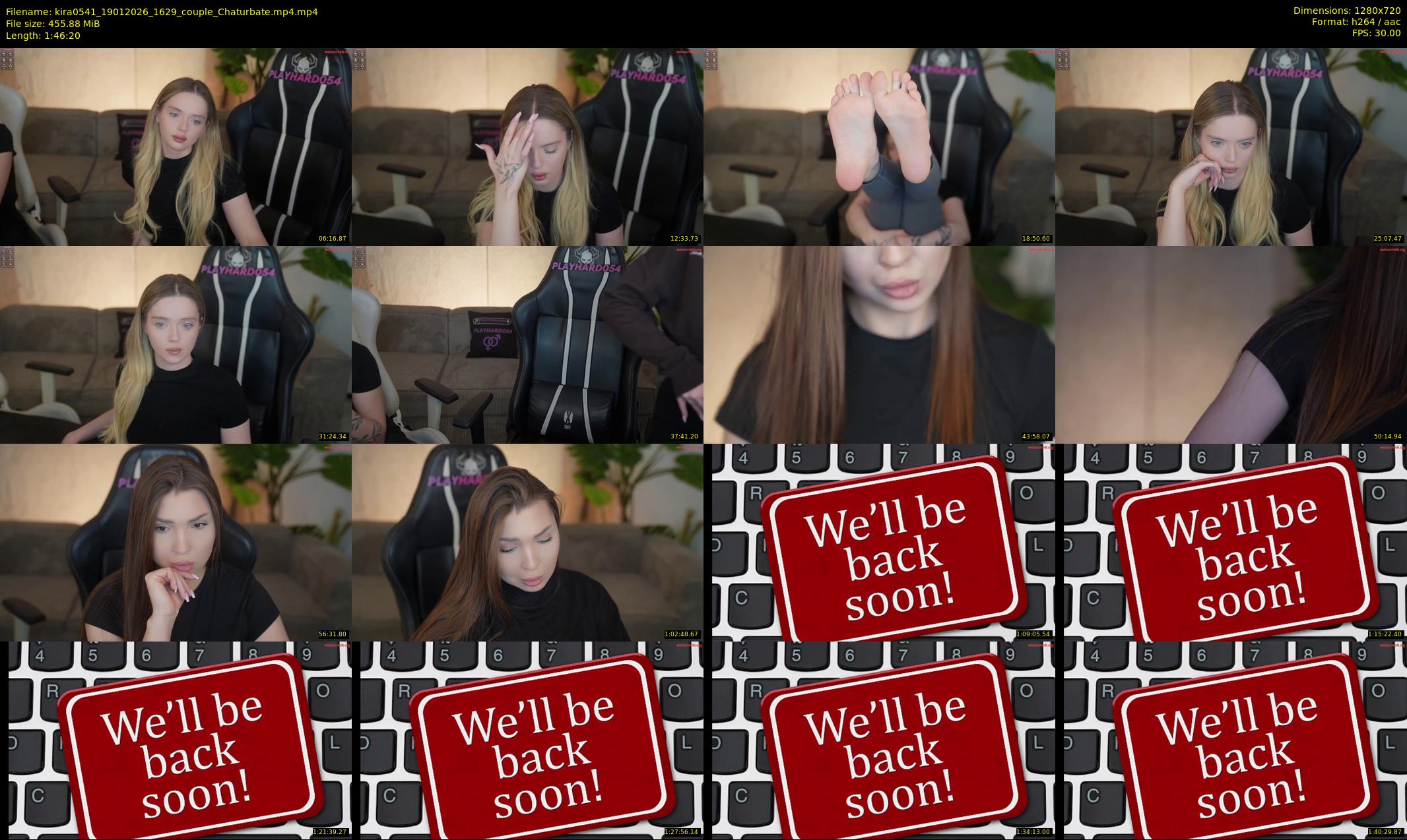 kira0541 — 107 minute Chaturbate couple cam show recording, 720p, Jan 19, 2026