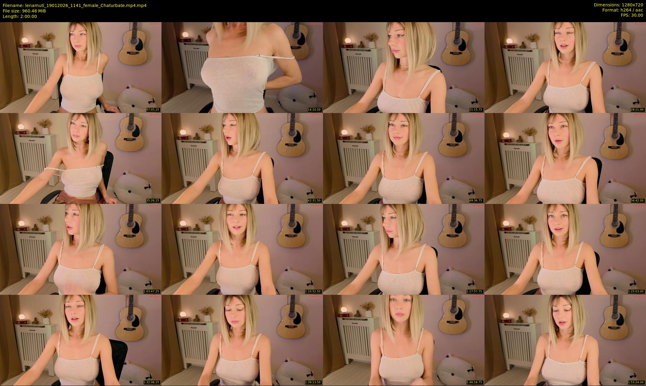 lenamuti — 120 minute Chaturbate female cam show recording, 720p, Jan 19, 2026