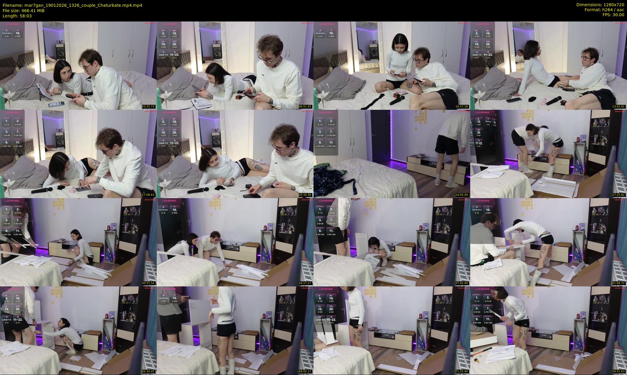 mar7gan — 59 minute Chaturbate couple cam show recording, 720p, Jan 19, 2026