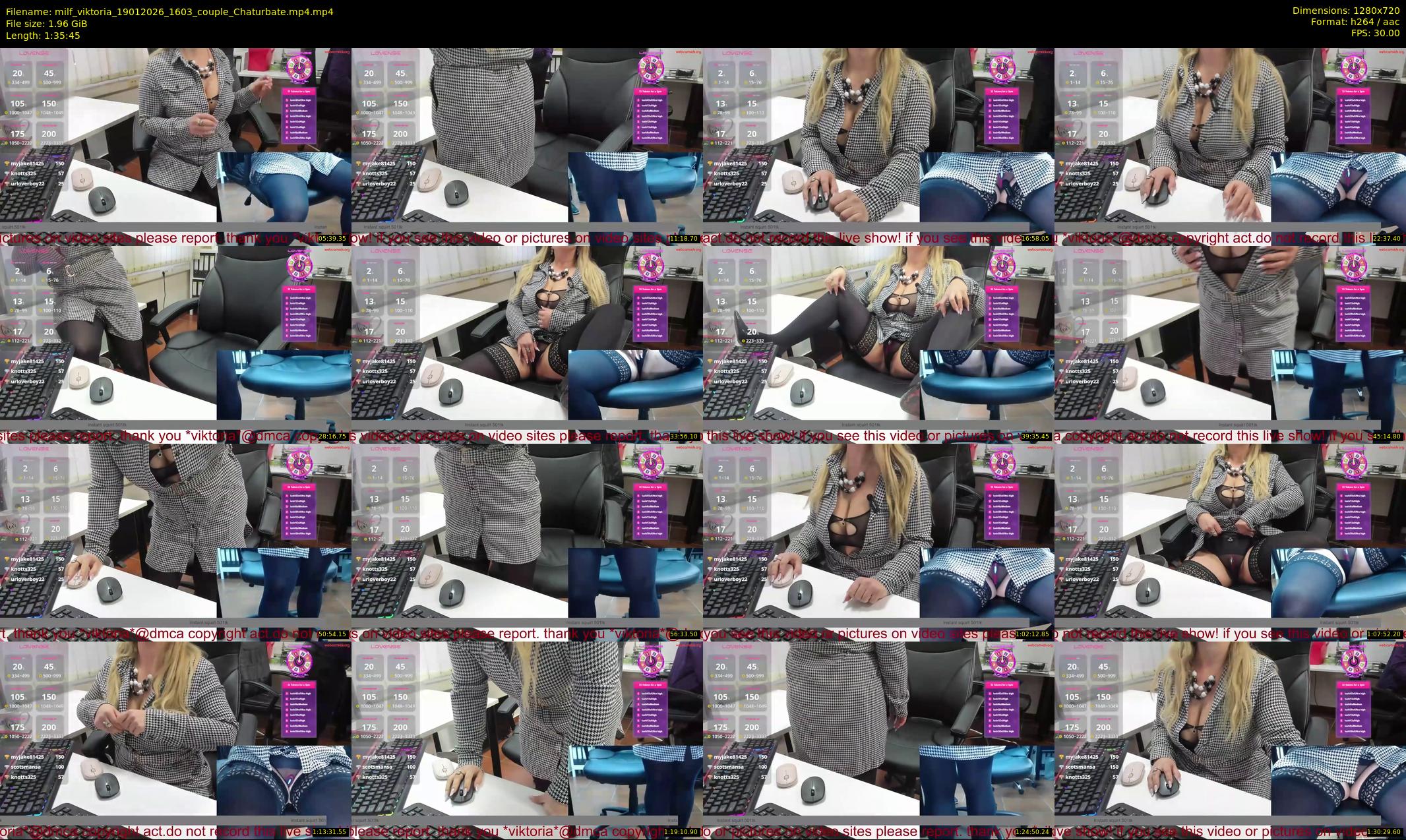 milf_viktoria — 96 minute Chaturbate female cam show recording, 720p, Jan 19, 2026