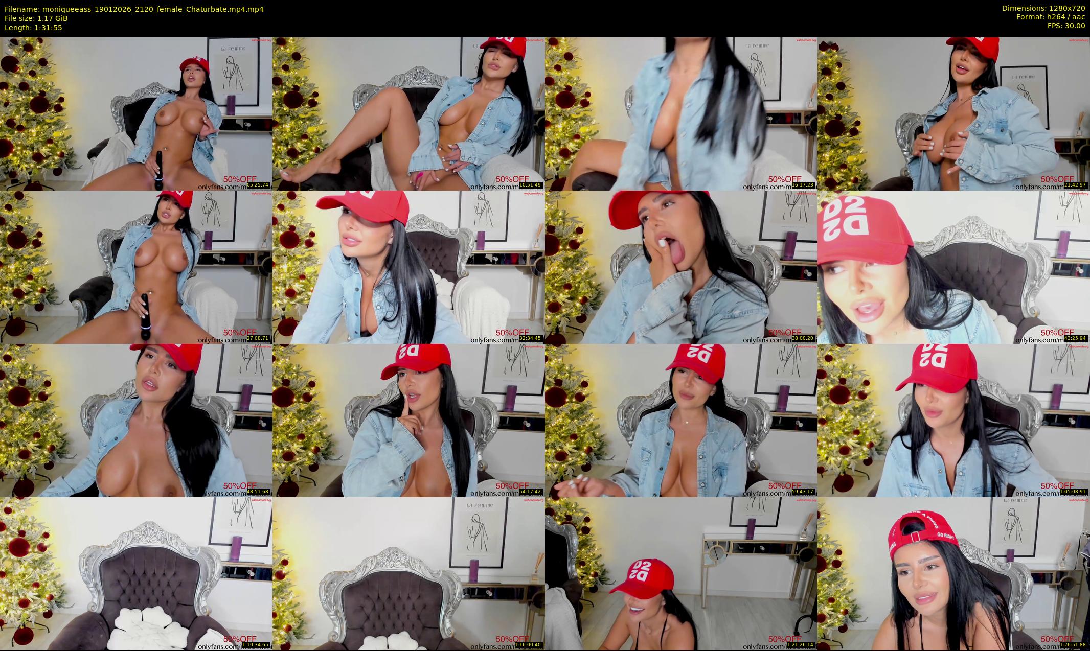 moniqueeass — 92 minute Chaturbate female cam show recording, 720p, Jan 19, 2026