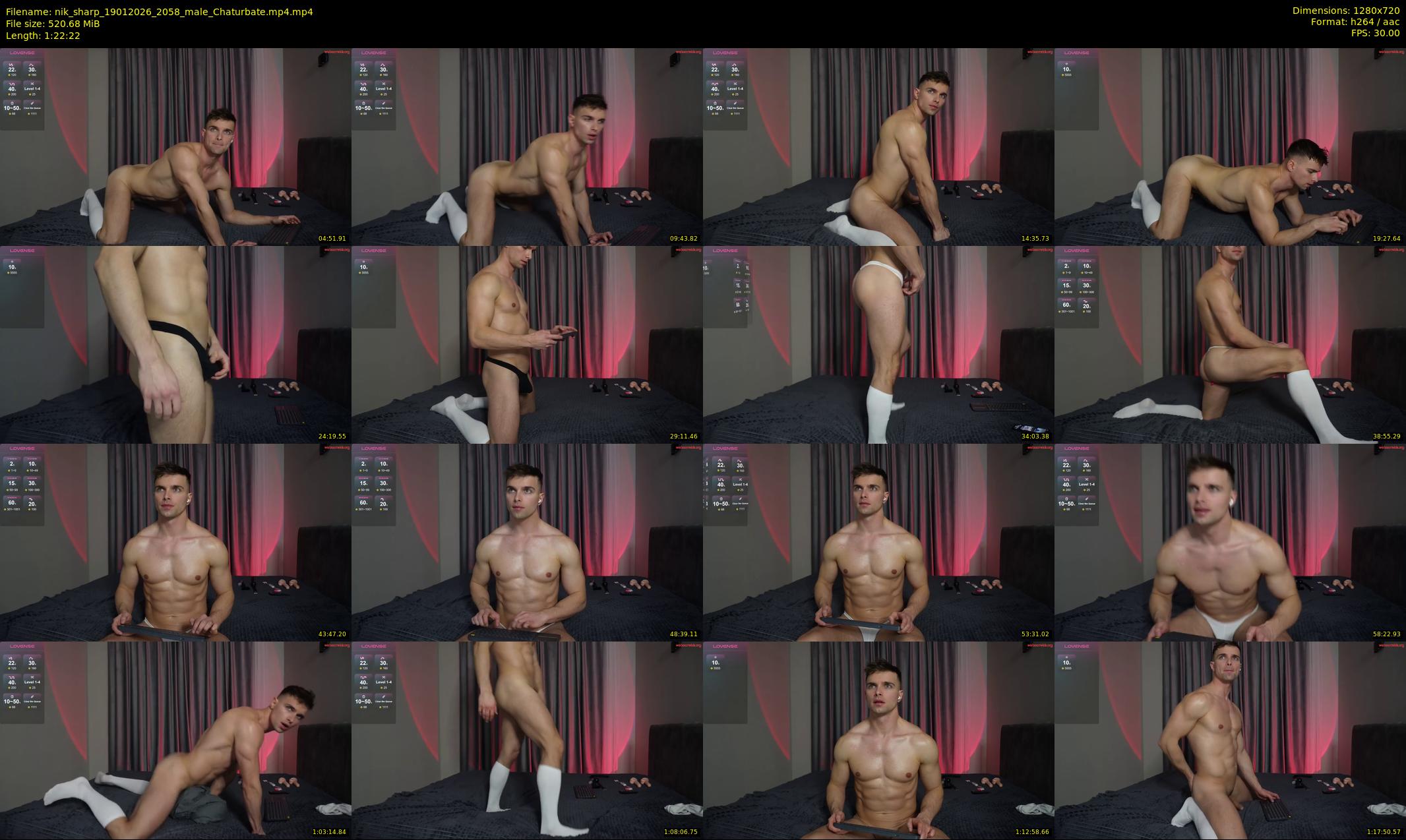 nik_sharp — 83 minute Chaturbate male cam show recording, 720p, Jan 19, 2026