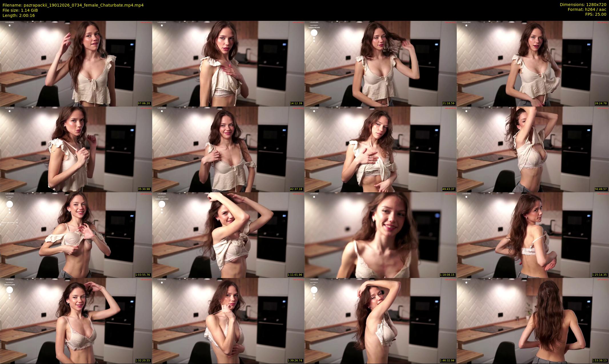 pazrapackii — 121 minute Chaturbate female cam show recording, 720p, Jan 19, 2026