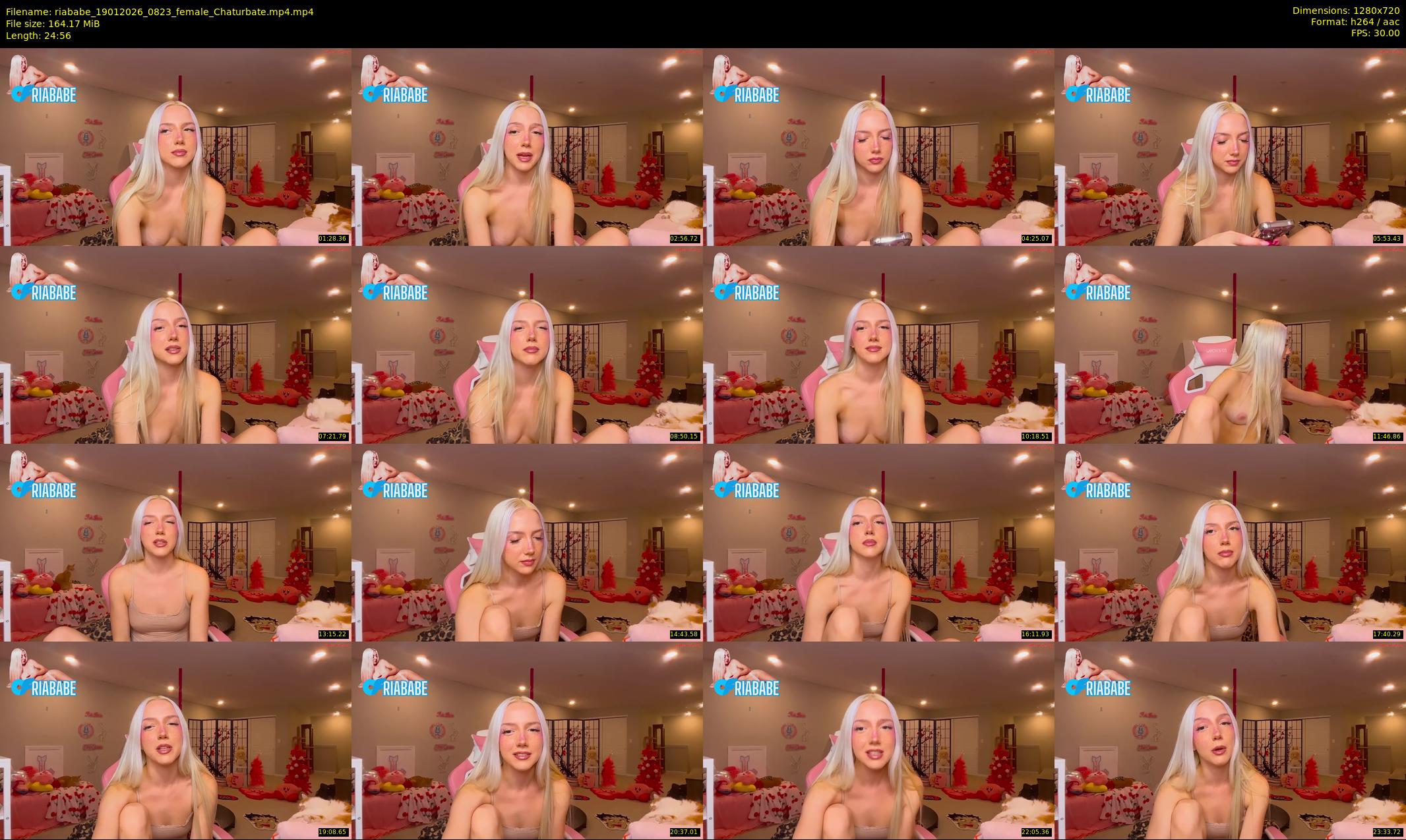 riababe — 25 minute Chaturbate female cam show recording, 720p, Jan 19, 2026