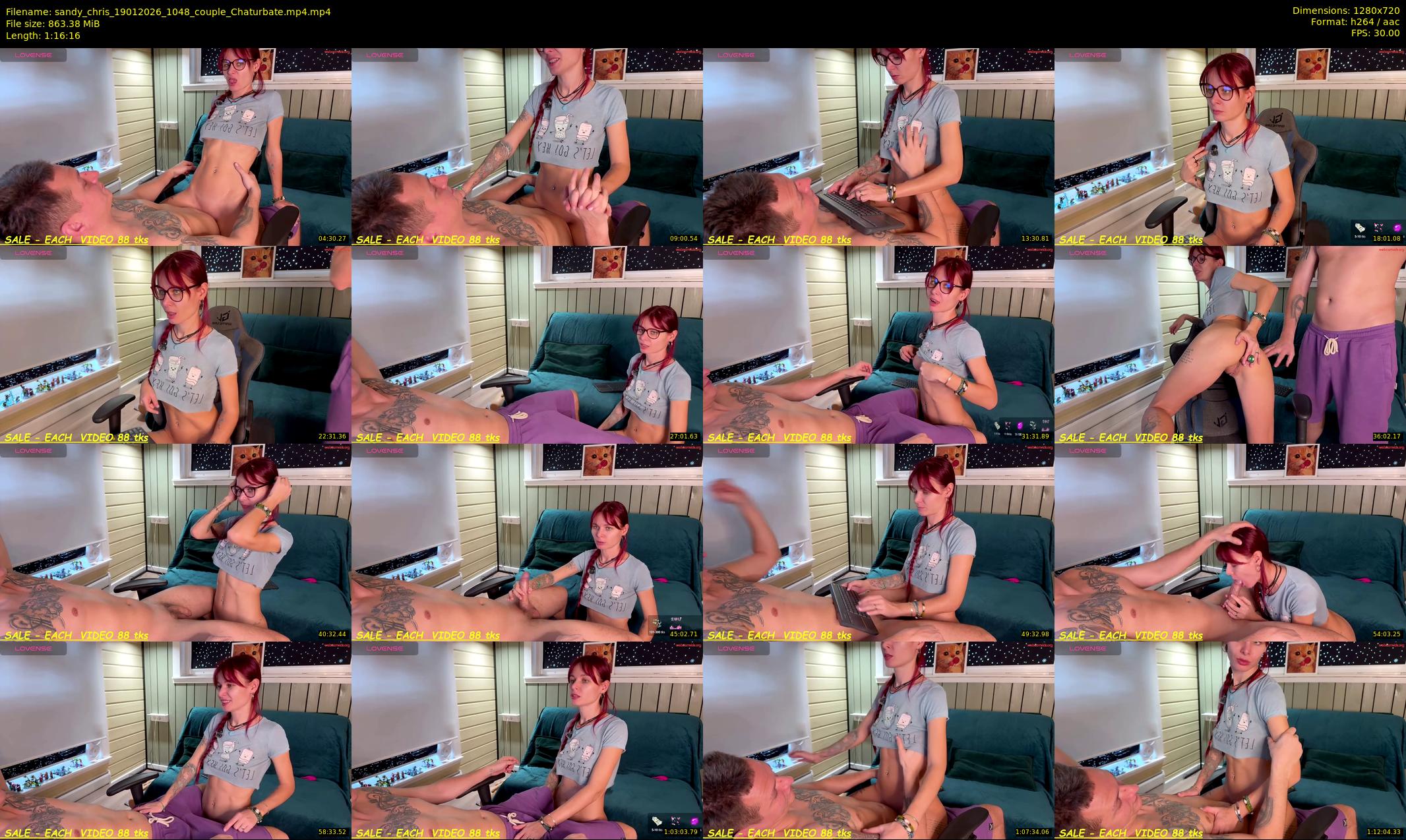 sandy_chris — 77 minute Chaturbate couple cam show recording, 720p, Jan 19, 2026