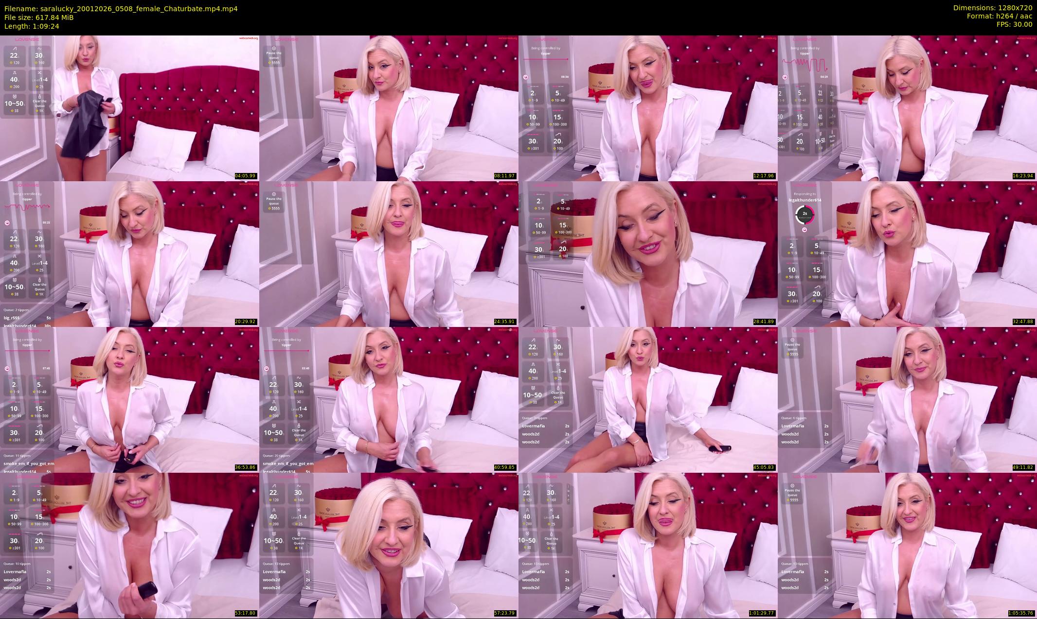 saralucky — 70 minute Chaturbate female cam show recording, 720p, Jan 20, 2026