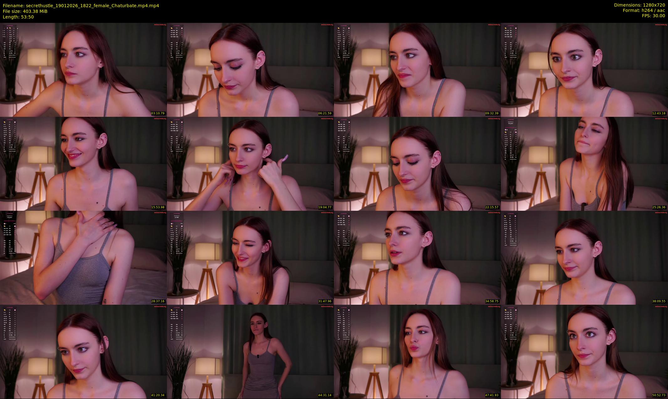 secrethustle — 54 minute Chaturbate female cam show recording, 720p, Jan 19, 2026
