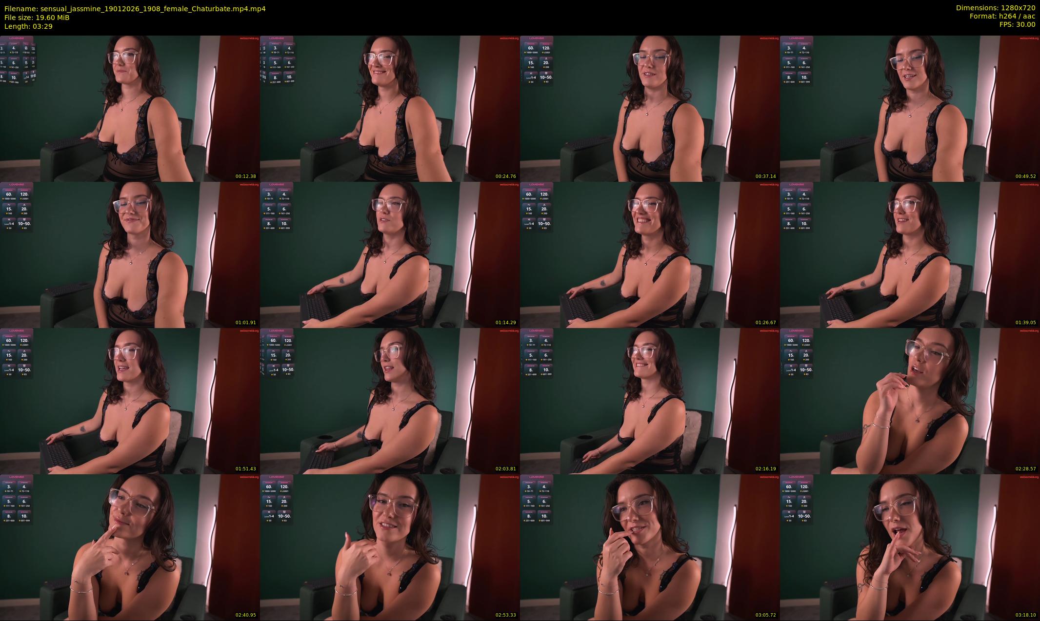 sensual_jassmine — 4 minute Chaturbate female cam show recording, 720p, Jan 19, 2026