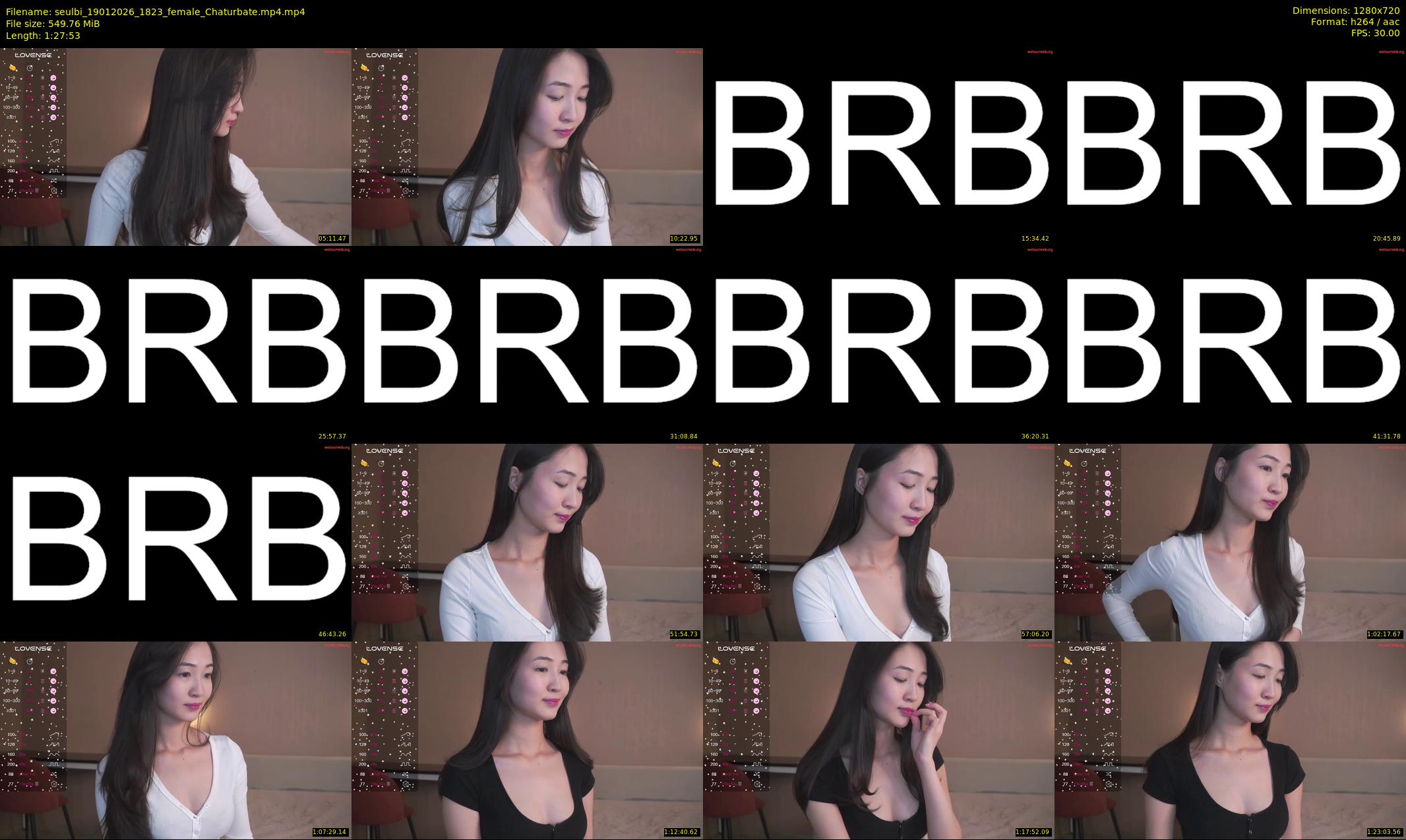 seulbi — 88 minute Chaturbate female cam show recording, 720p, Jan 19, 2026