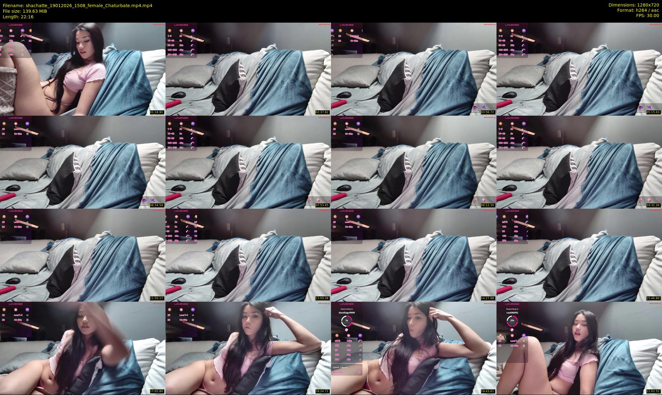 shachatte — 23 minute Chaturbate couple cam show recording, 720p, Jan 19, 2026