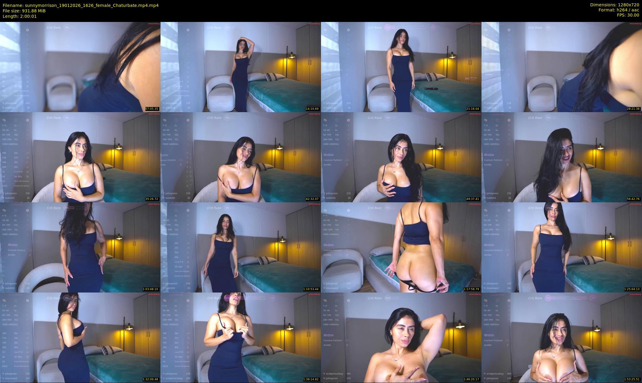 sunnymorrison — 121 minute Chaturbate female cam show recording, 720p, Jan 19, 2026