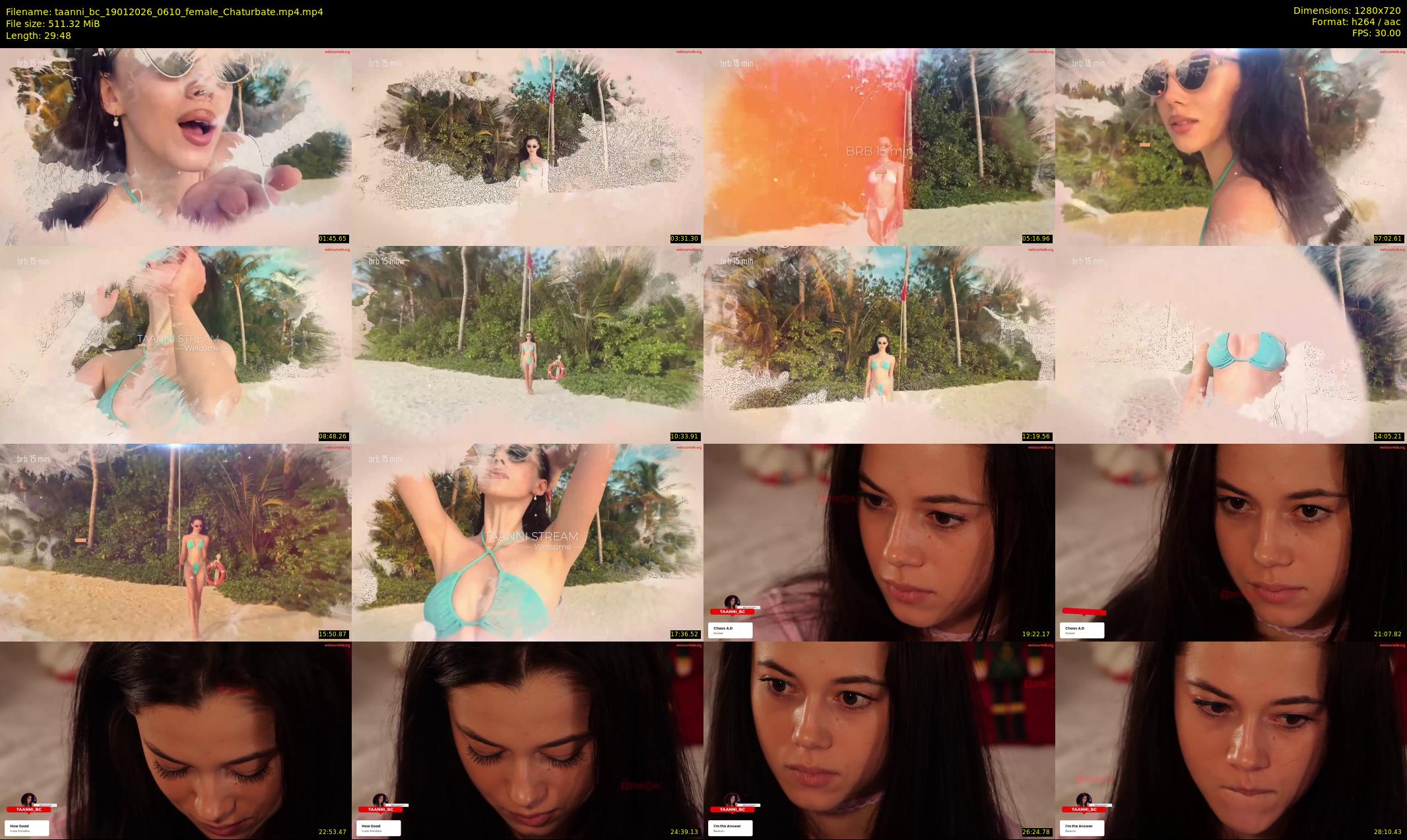 taanni_bc — 30 minute Chaturbate female cam show recording, 720p, Jan 19, 2026