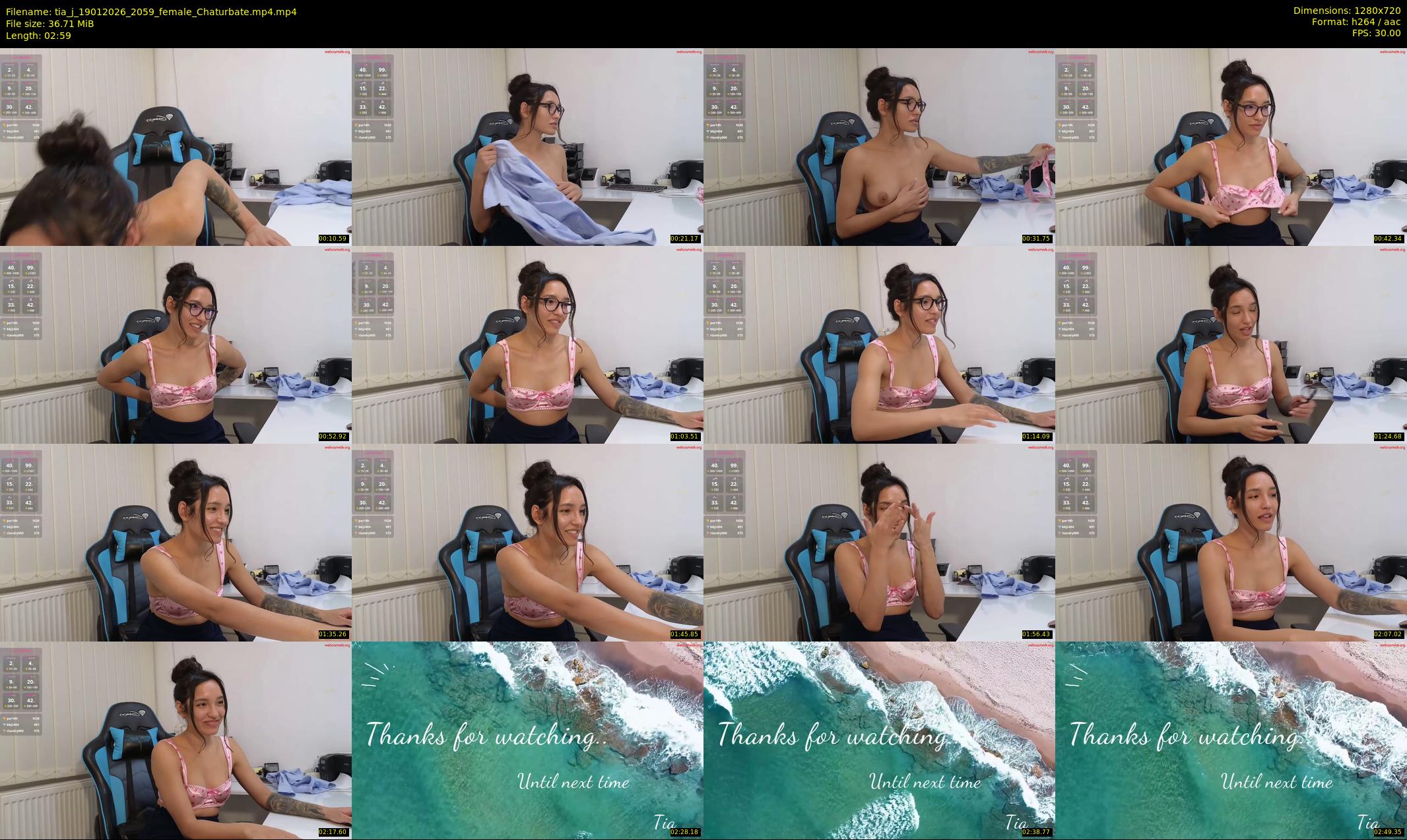 tia_j — 3 minute Chaturbate female cam show recording, 720p, Jan 19, 2026