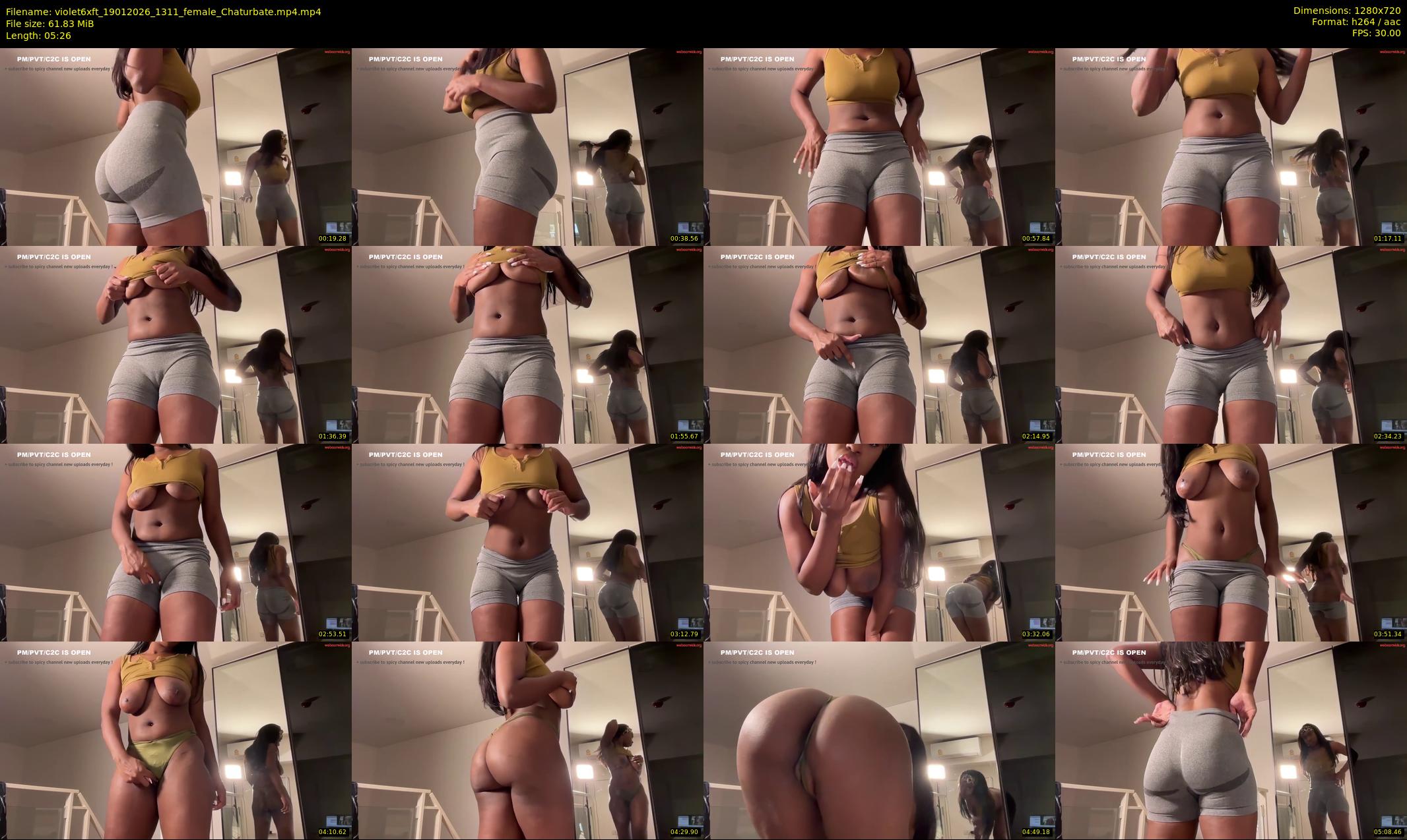 violet6xft — 6 minute Chaturbate female cam show recording, 720p, Jan 19, 2026