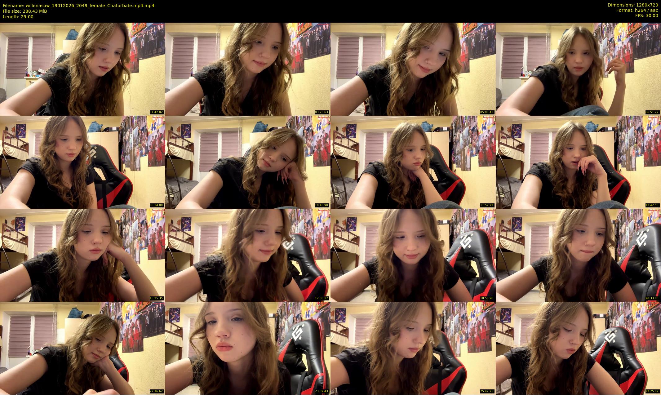 willenasow — 29 minute Chaturbate female cam show recording, 720p, Jan 19, 2026