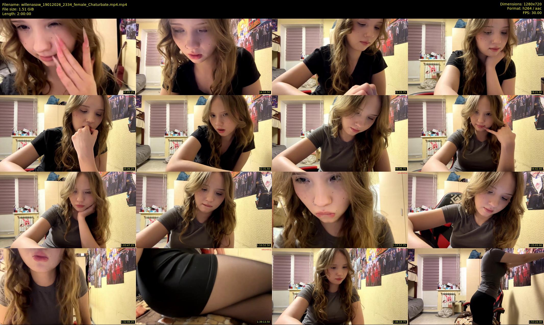 willenasow — 120 minute Chaturbate female cam show recording, 720p, Jan 19, 2026