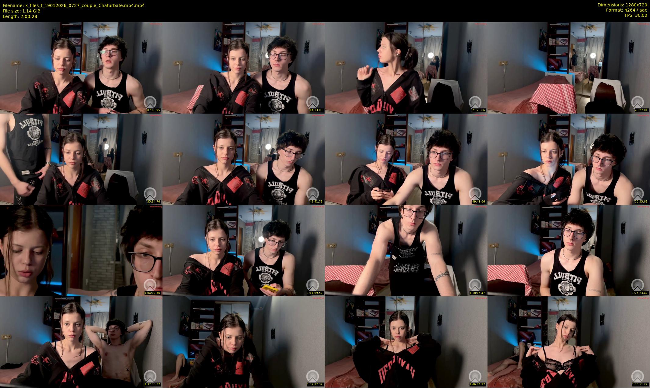 x_files_t — 121 minute Chaturbate couple cam show recording, 720p, Jan 19, 2026