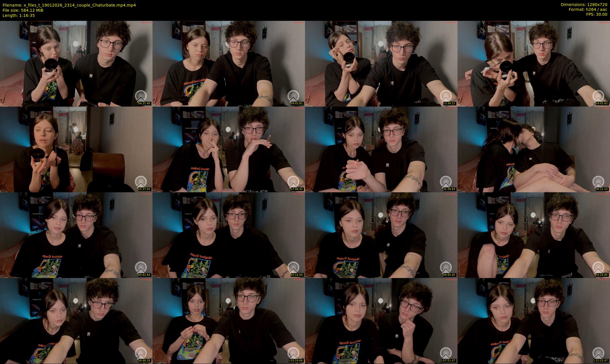 x_files_t — 77 minute Chaturbate couple cam show recording, 720p, Jan 19, 2026
