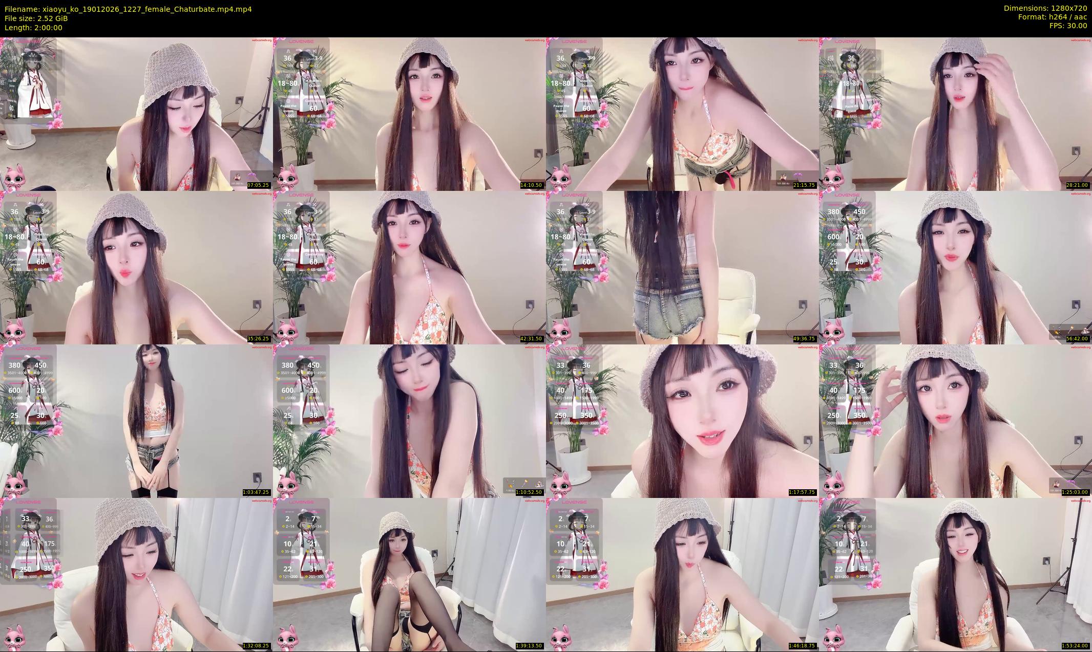 xiaoyu_ko — 120 minute Chaturbate female cam show recording, 720p, Jan 19, 2026
