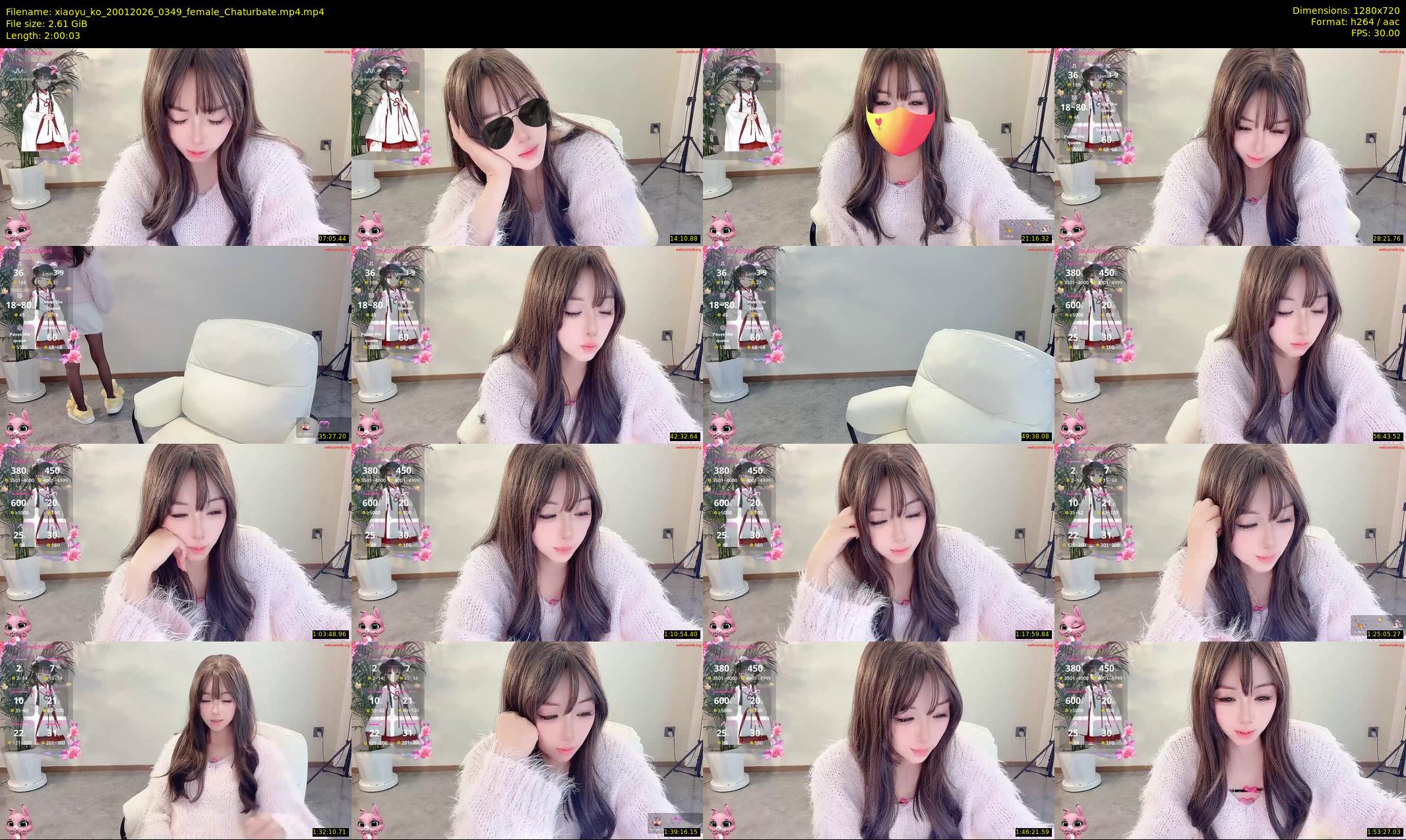 xiaoyu_ko — 121 minute Chaturbate female cam show recording, 720p, Jan 20, 2026