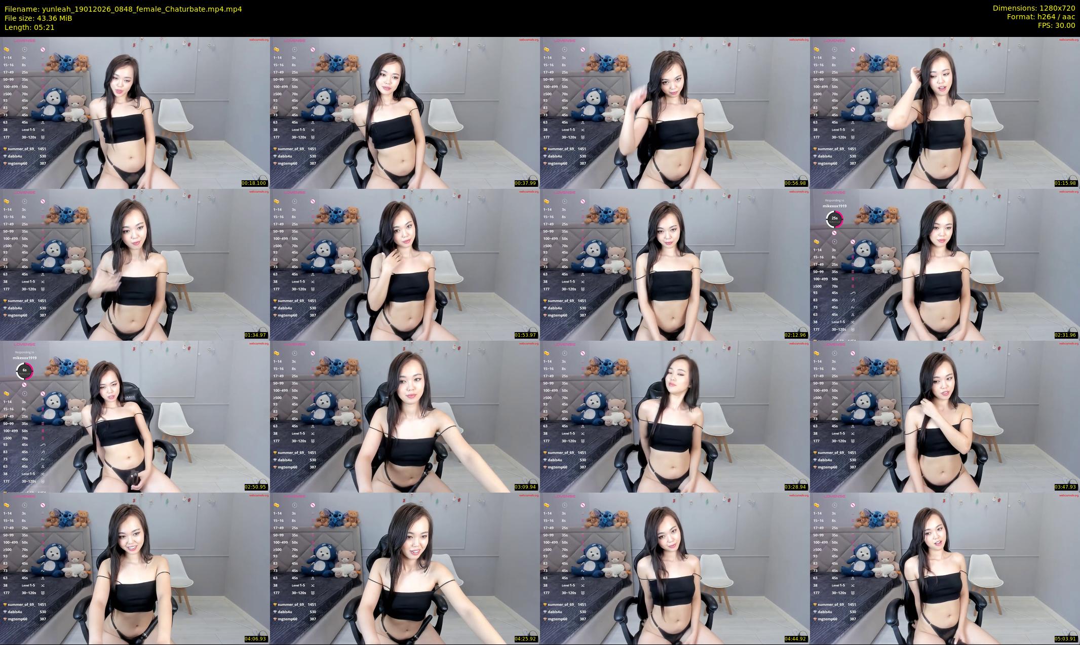 yunleah — 6 minute Chaturbate female cam show recording, 720p, Jan 19, 2026