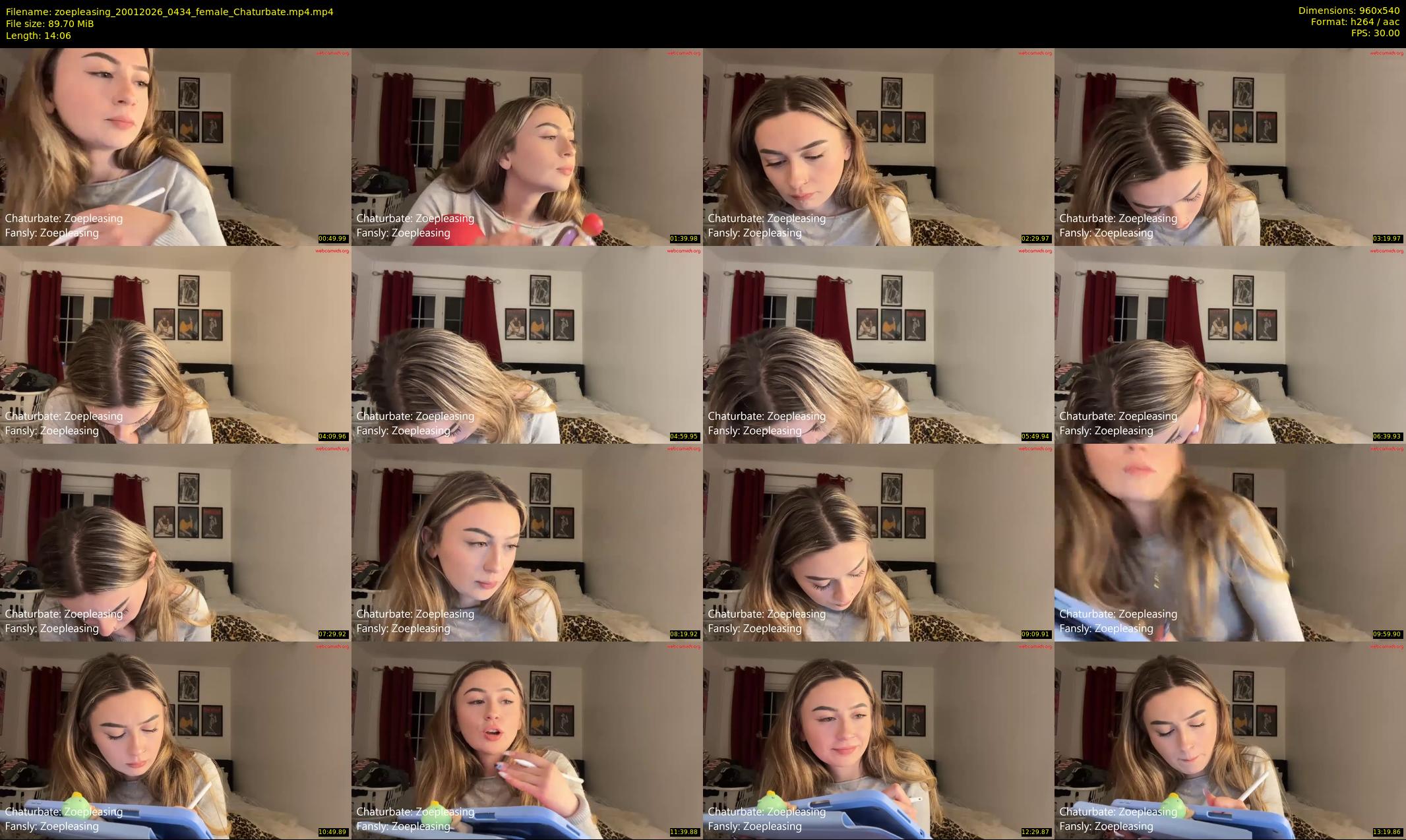 zoepleasing — 15 minute Chaturbate female cam show recording, 480p, Jan 20, 2026