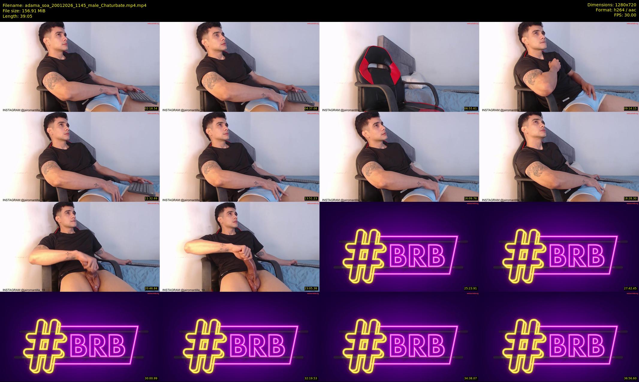 adama_soa — 40 minute Chaturbate male cam show recording, 720p, Jan 20, 2026