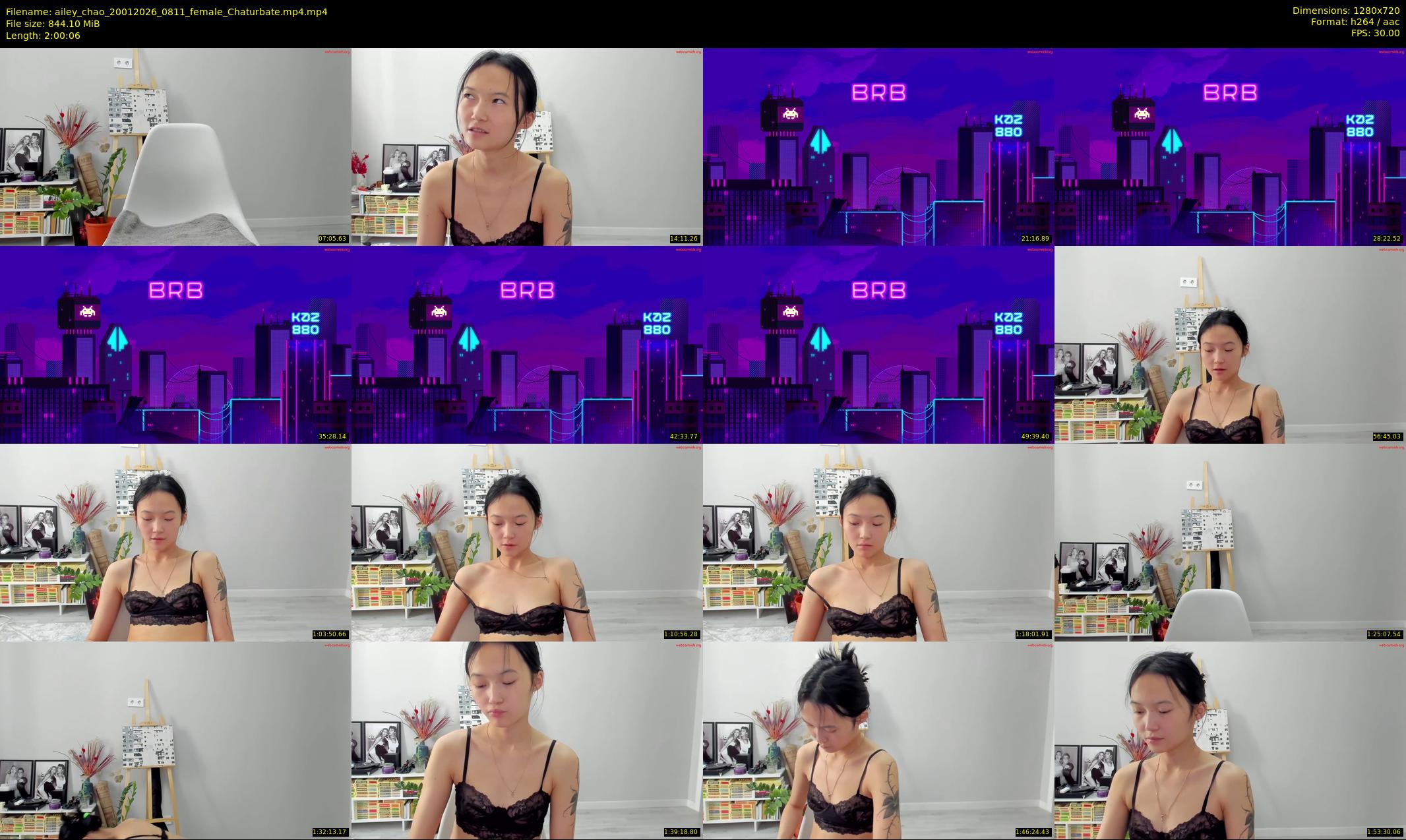 ailey_chao — 121 minute Chaturbate female cam show recording, 720p, Jan 20, 2026
