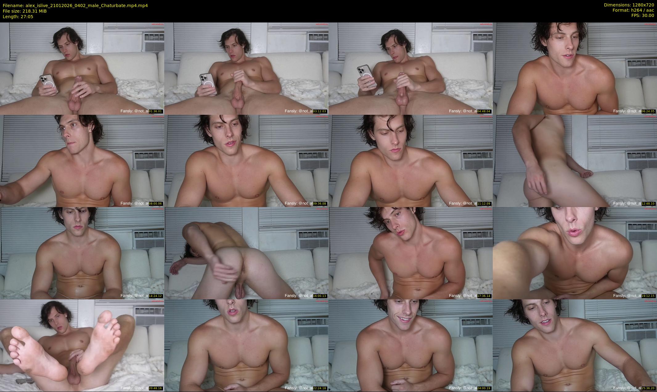 alex_islive — 28 minute Chaturbate male cam show recording, 720p, Jan 21, 2026