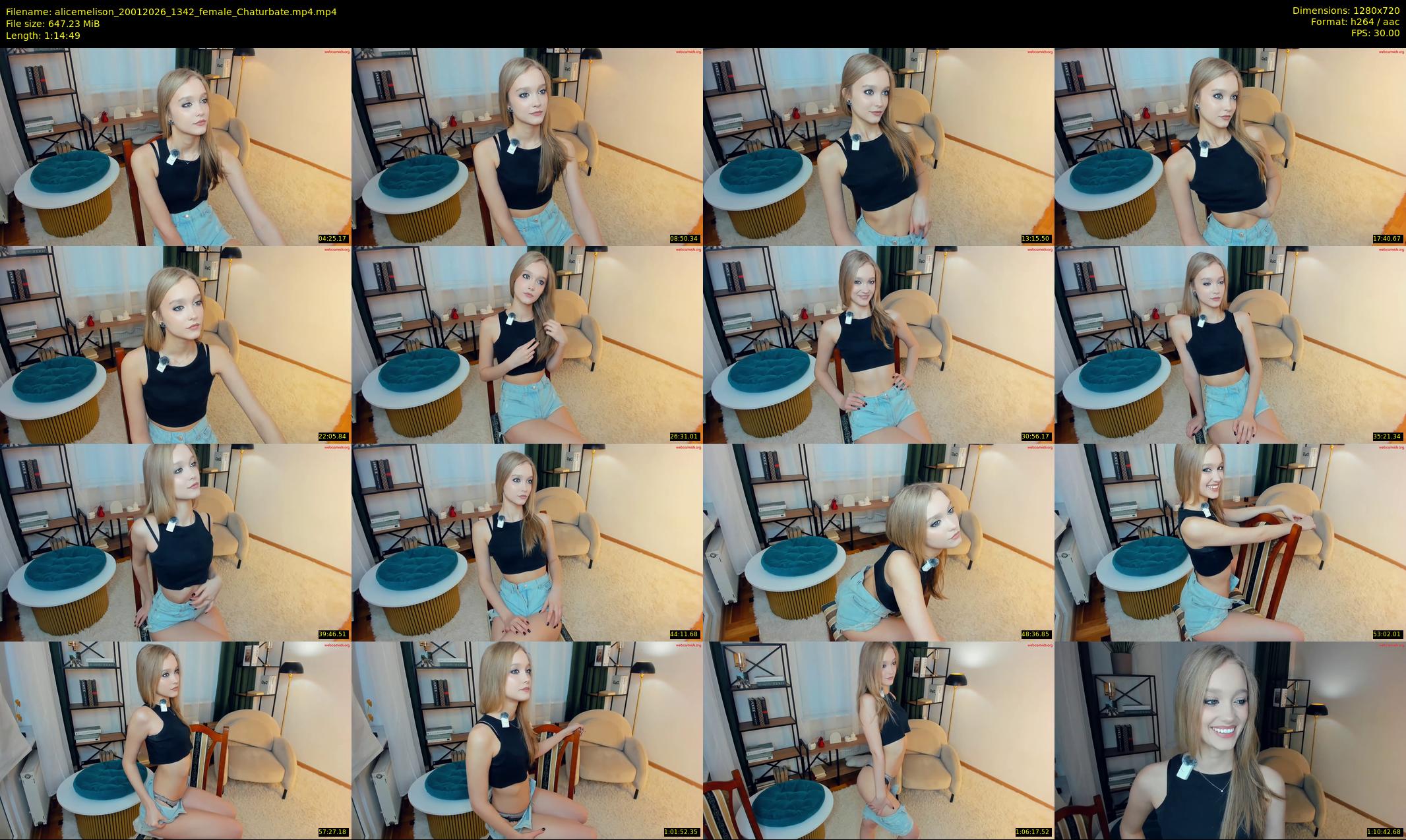 alicemelison — 75 minute Chaturbate female cam show recording, 720p, Jan 20, 2026