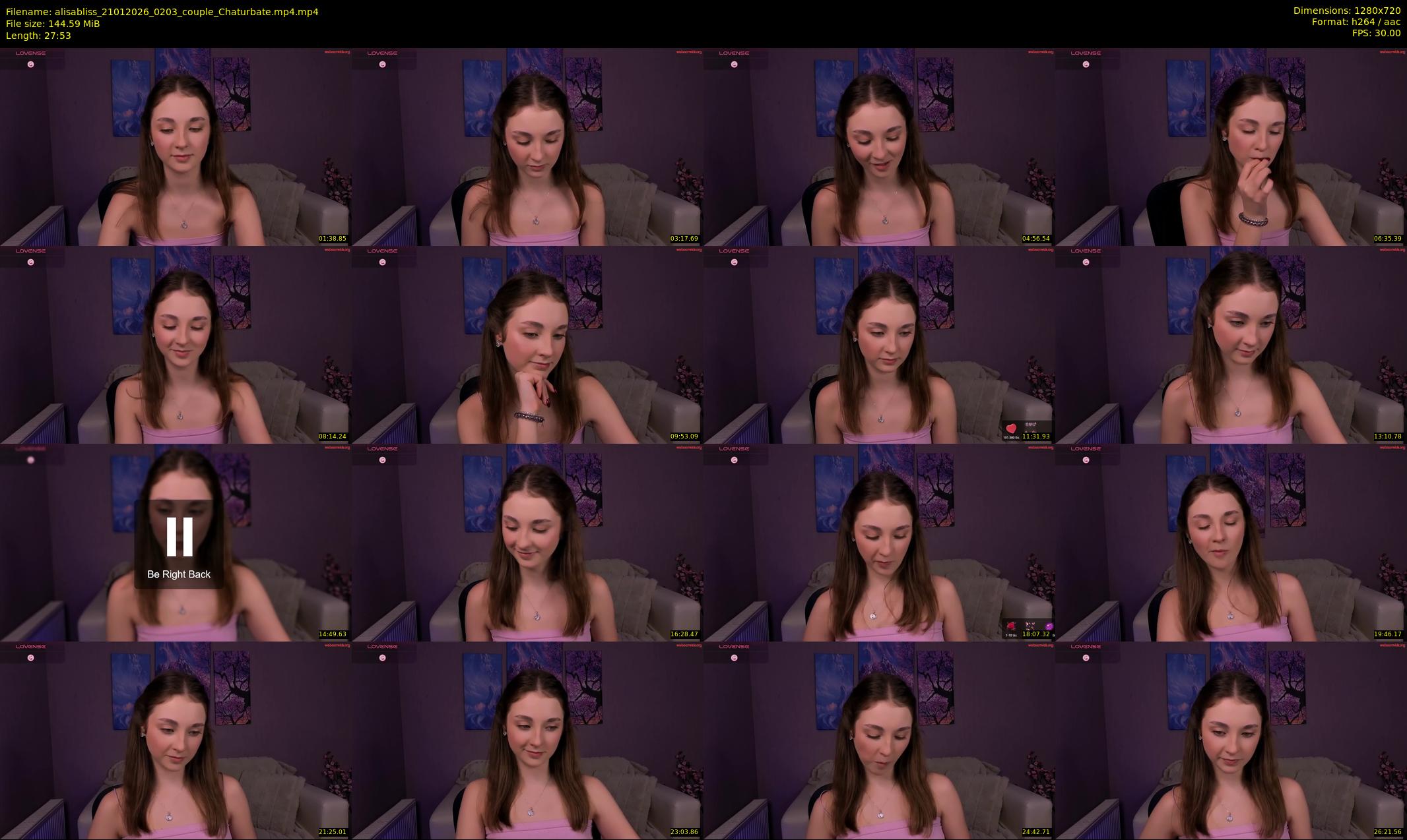 alisabliss — 28 minute Chaturbate female cam show recording, 720p, Jan 21, 2026