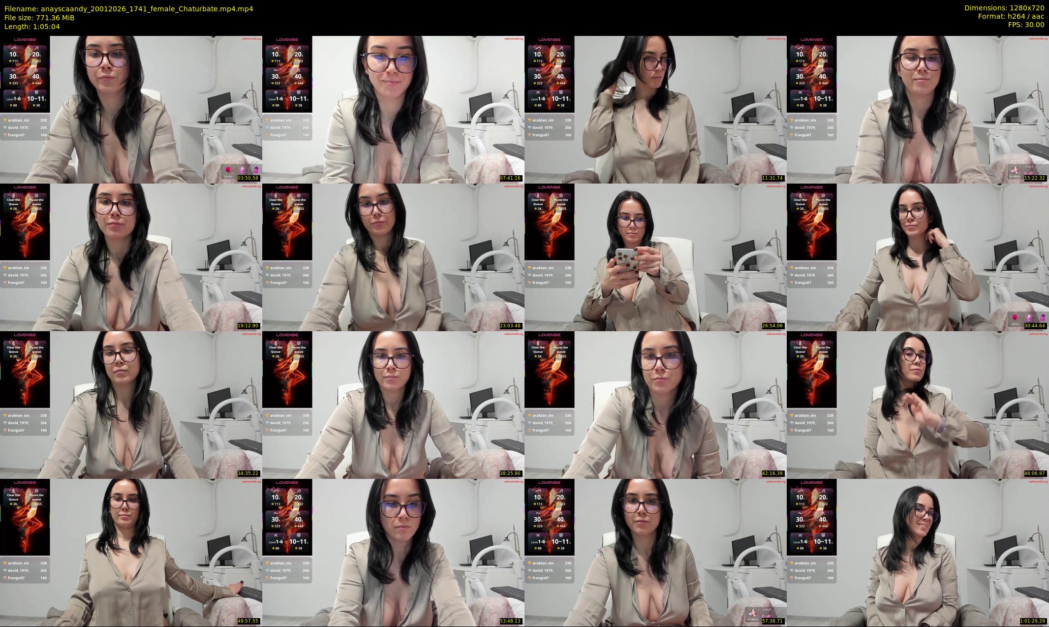 anayscaandy — 66 minute Chaturbate female cam show recording, 720p, Jan 20, 2026
